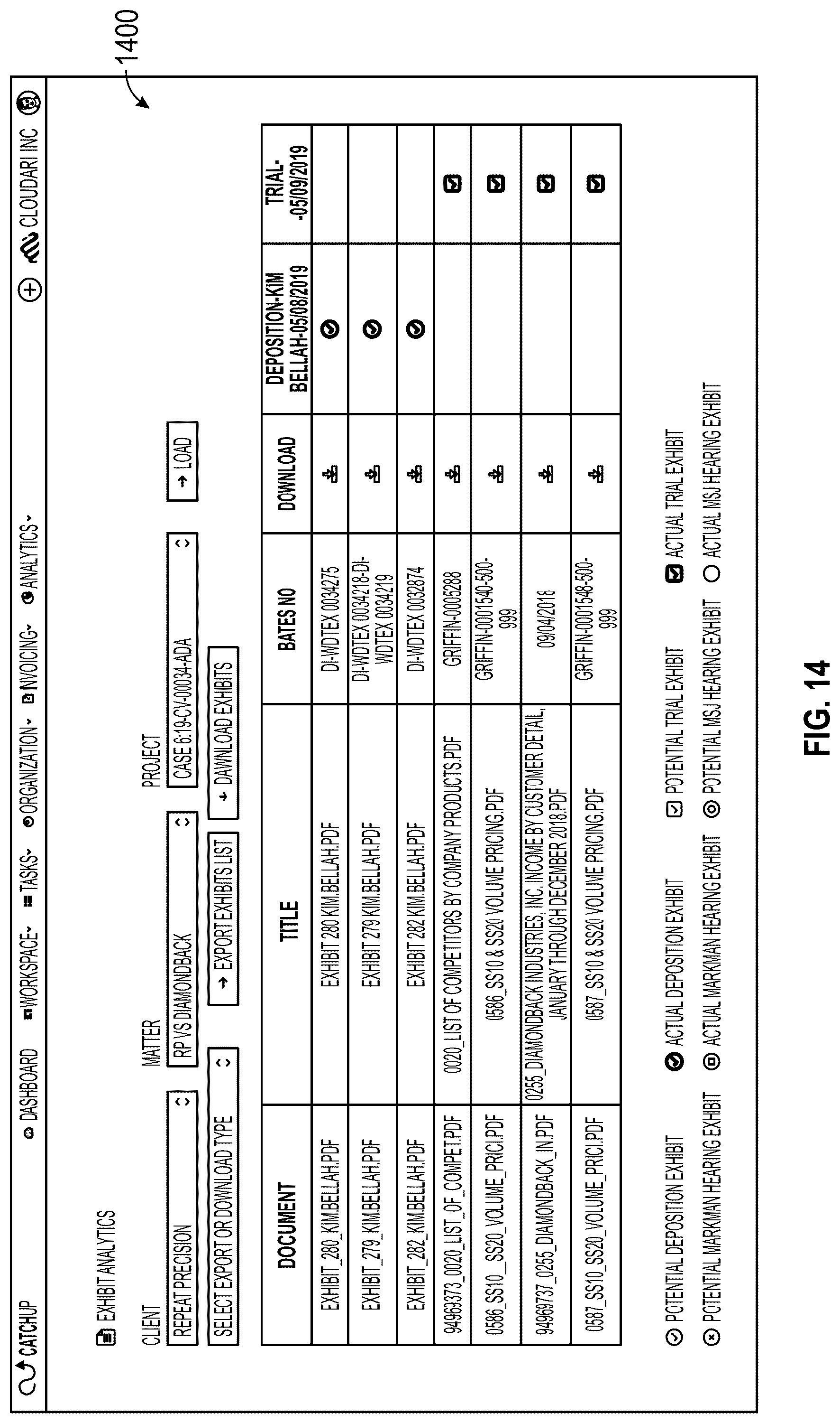 Patent US12306798 Figure 14 – Method and system for real-time collaboration, task linking, and code design and maintenance in software development