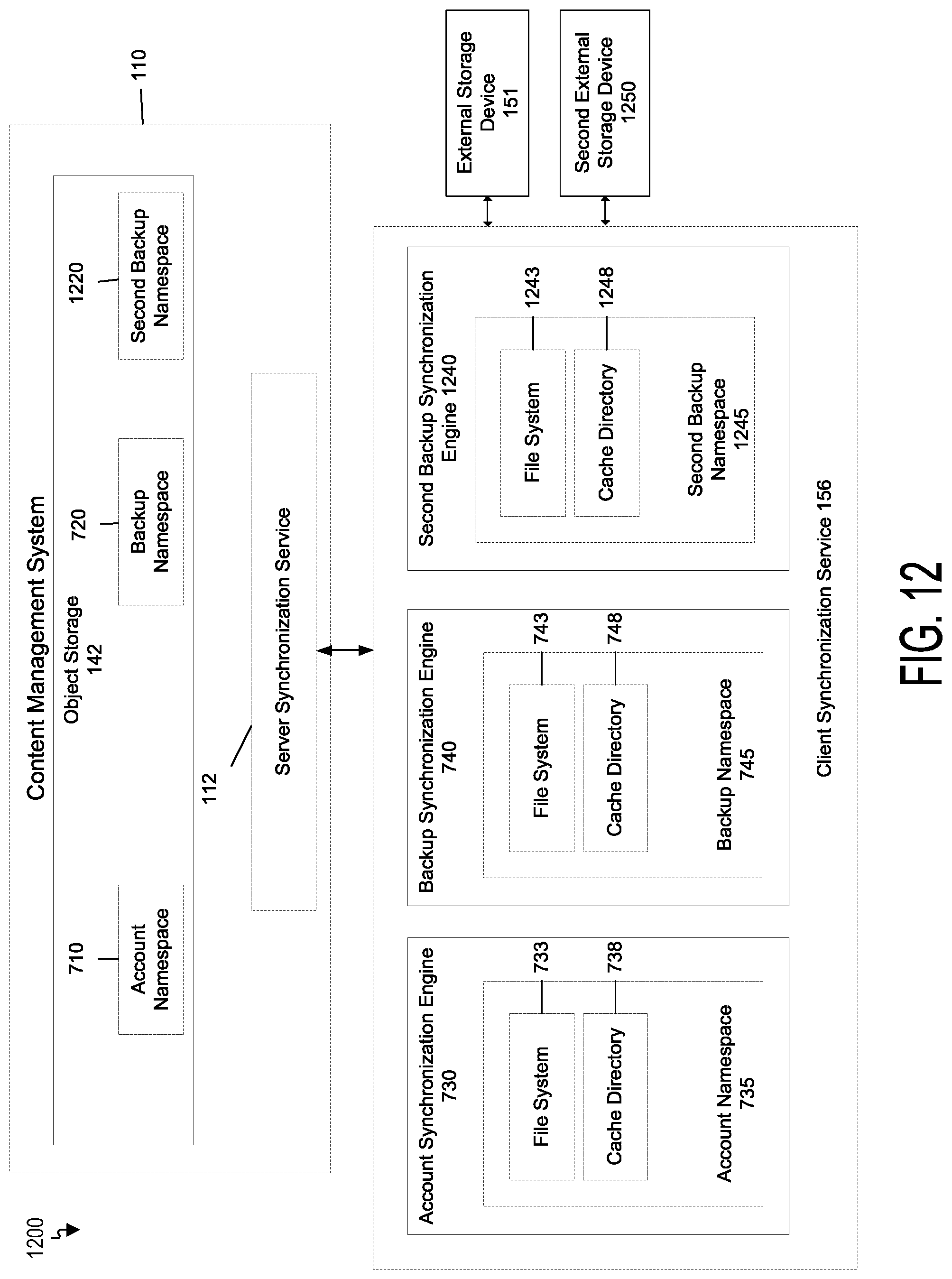 Patent US12306800 Figure 12 – Multi-root content management system