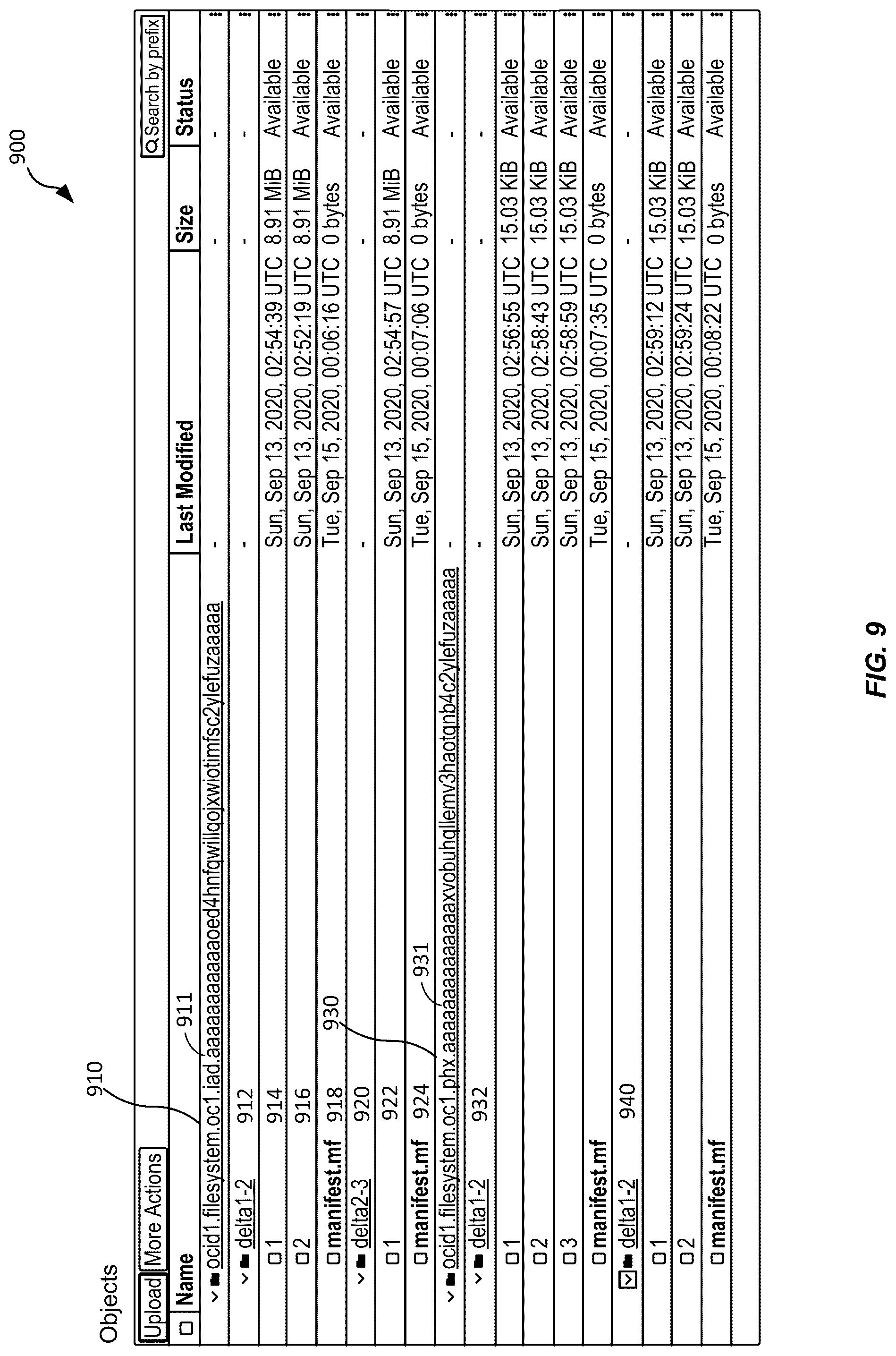 Patent US12306801 Figure 9 – Scalable and secure cross region and optimized file system delta transfer for cloud scale