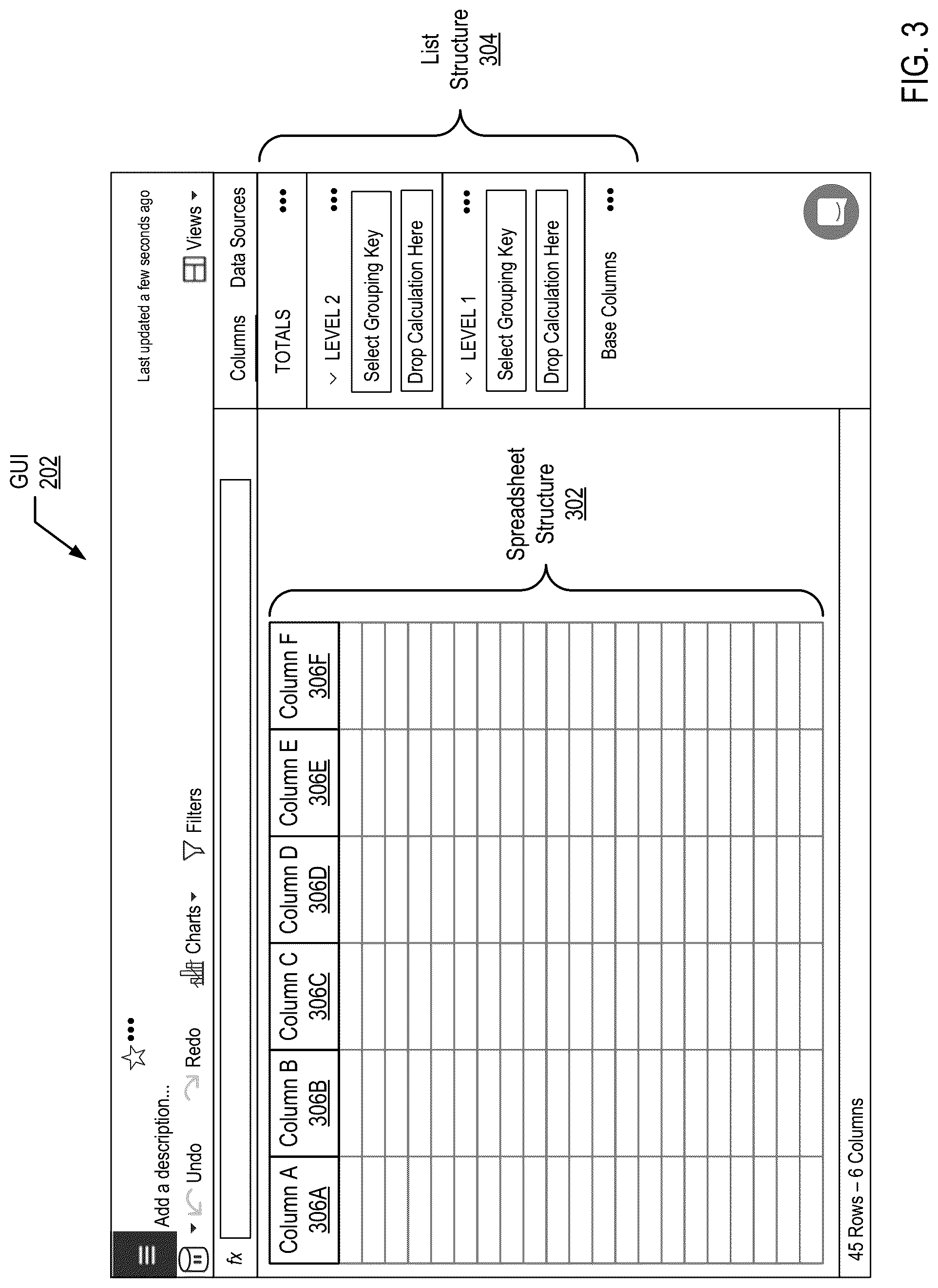Patent US12306826 Figure 3 – Remote storage of sensitive data for editable tables