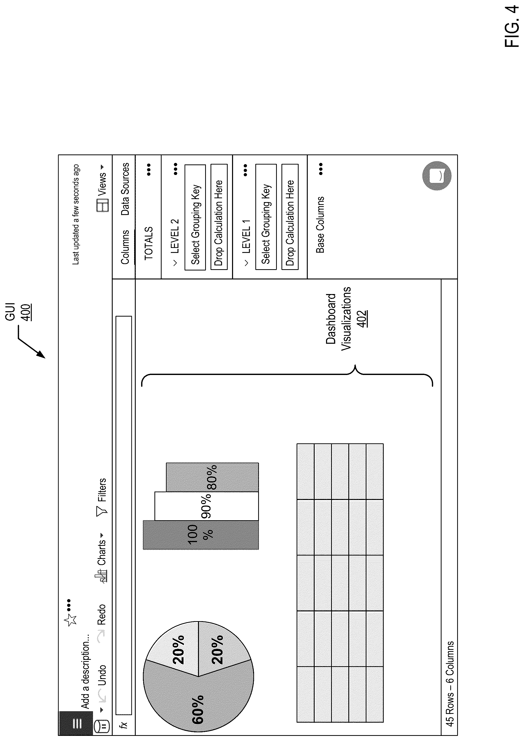 Patent US12306835 Figure 4 – Dashboard loading from a cloud-based data warehouse cache