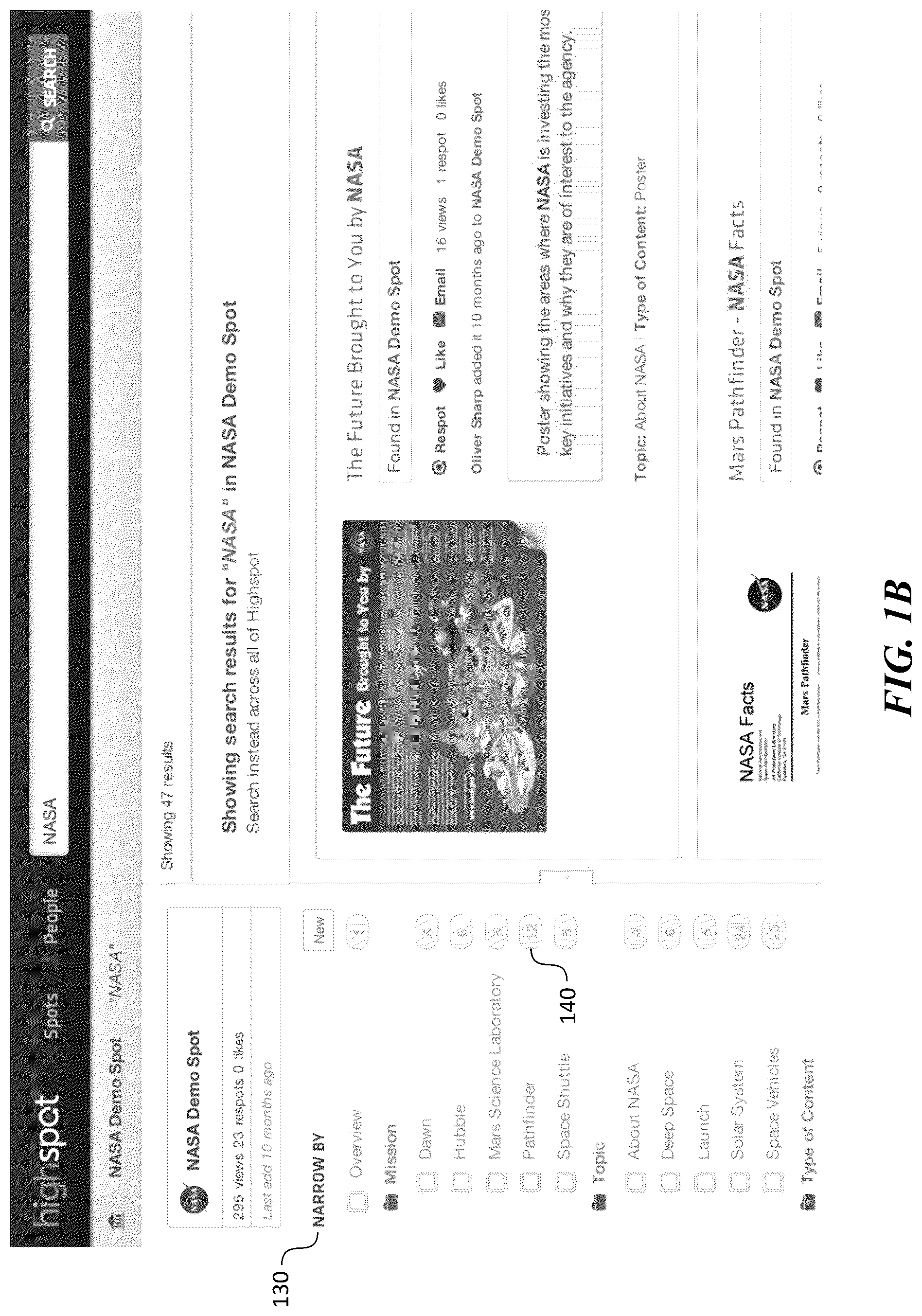 Patent US12306840 Figure 2 – Narrowing information search results for presentation to a user