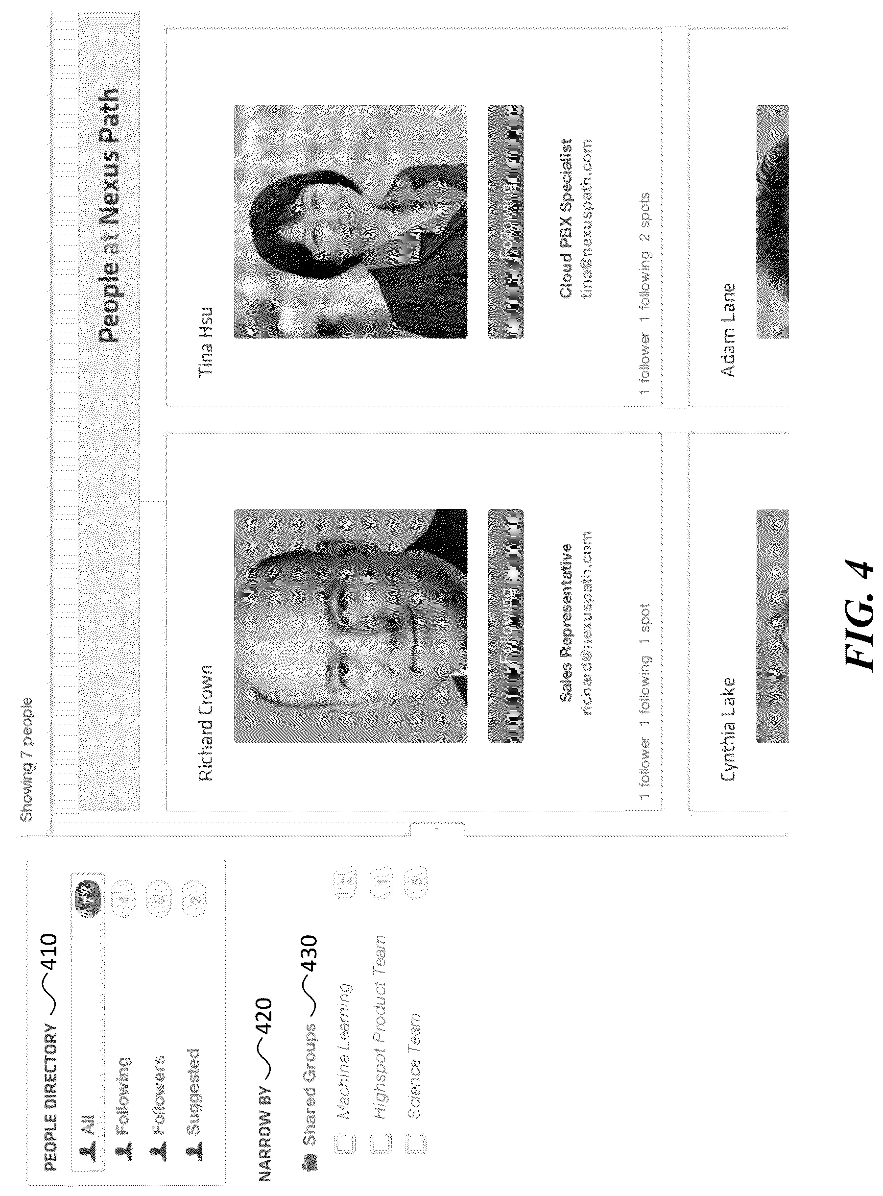 Patent US12306840 Figure 7 – Narrowing information search results for presentation to a user