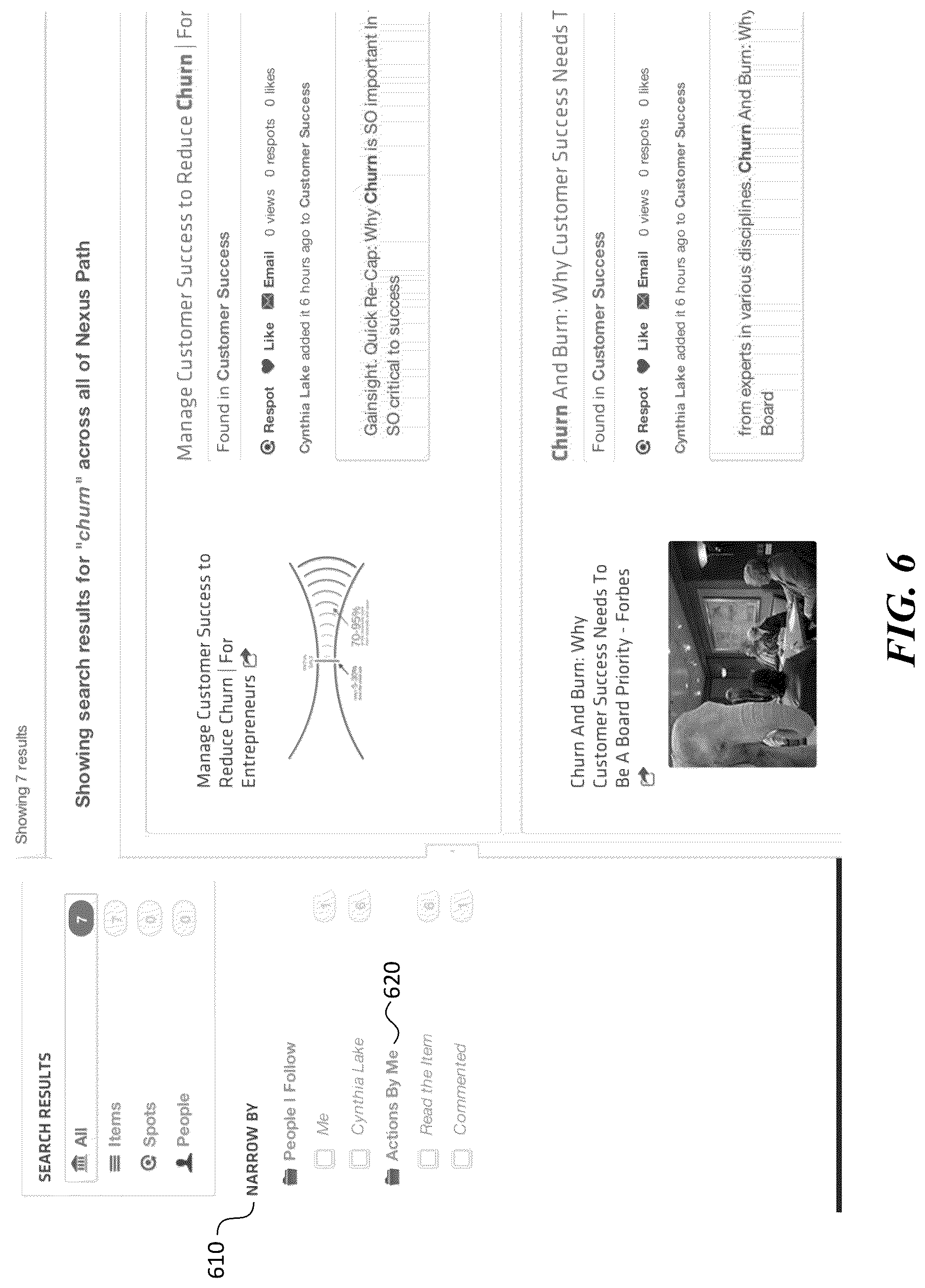 Patent US12306840 Figure 9 – Narrowing information search results for presentation to a user
