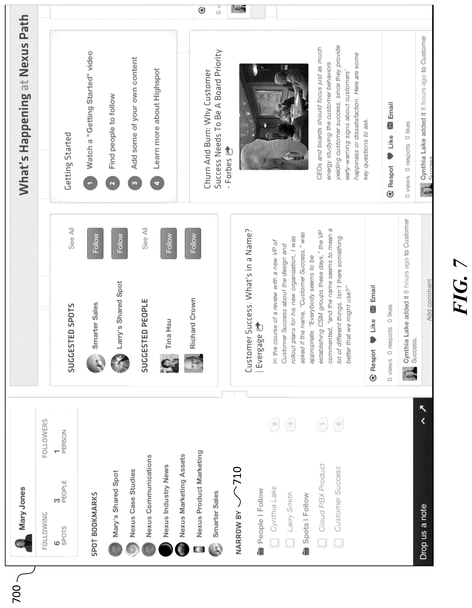 Patent US12306840 Figure 10 – Narrowing information search results for presentation to a user