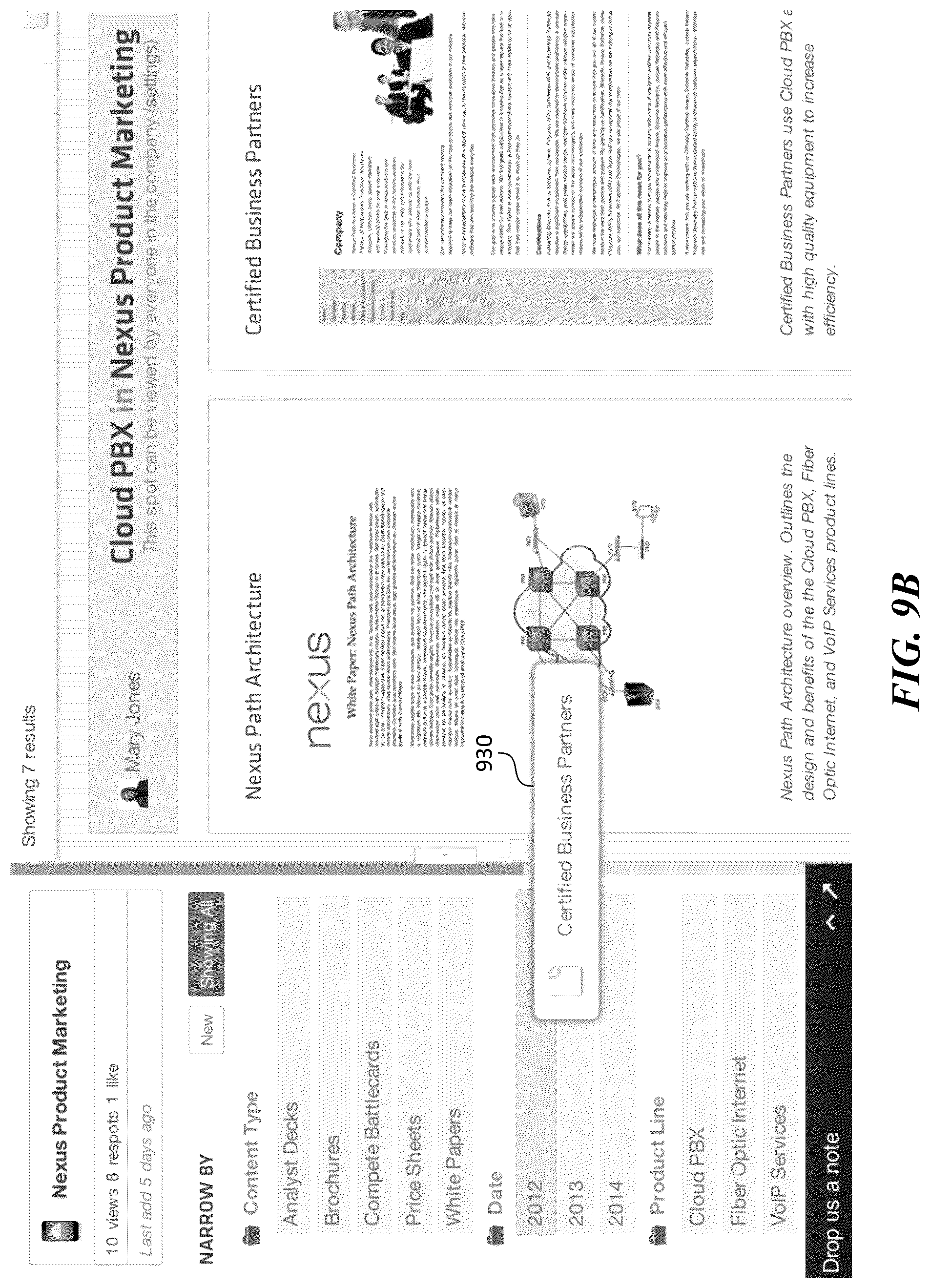 Patent US12306840 Figure 13 – Narrowing information search results for presentation to a user