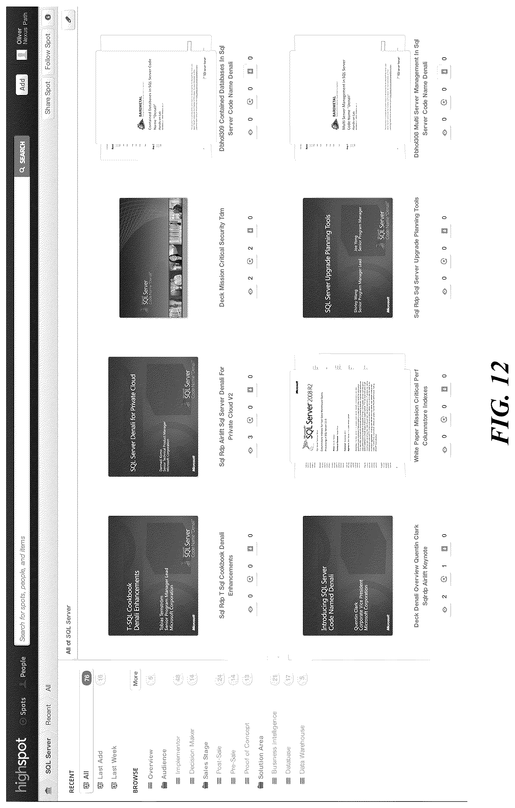 Patent US12306840 Figure 16 – Narrowing information search results for presentation to a user