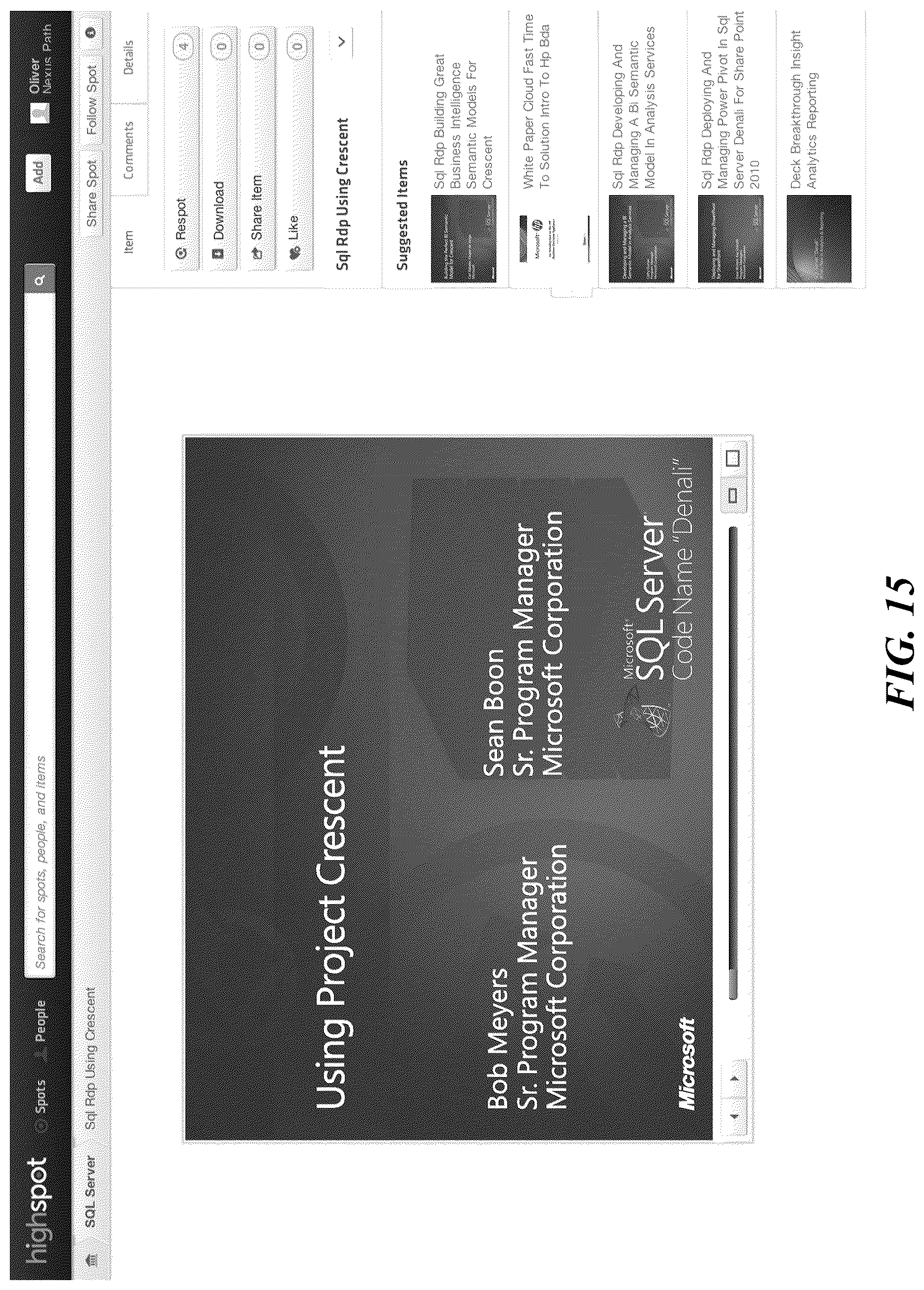 Patent US12306840 Figure 19 – Narrowing information search results for presentation to a user