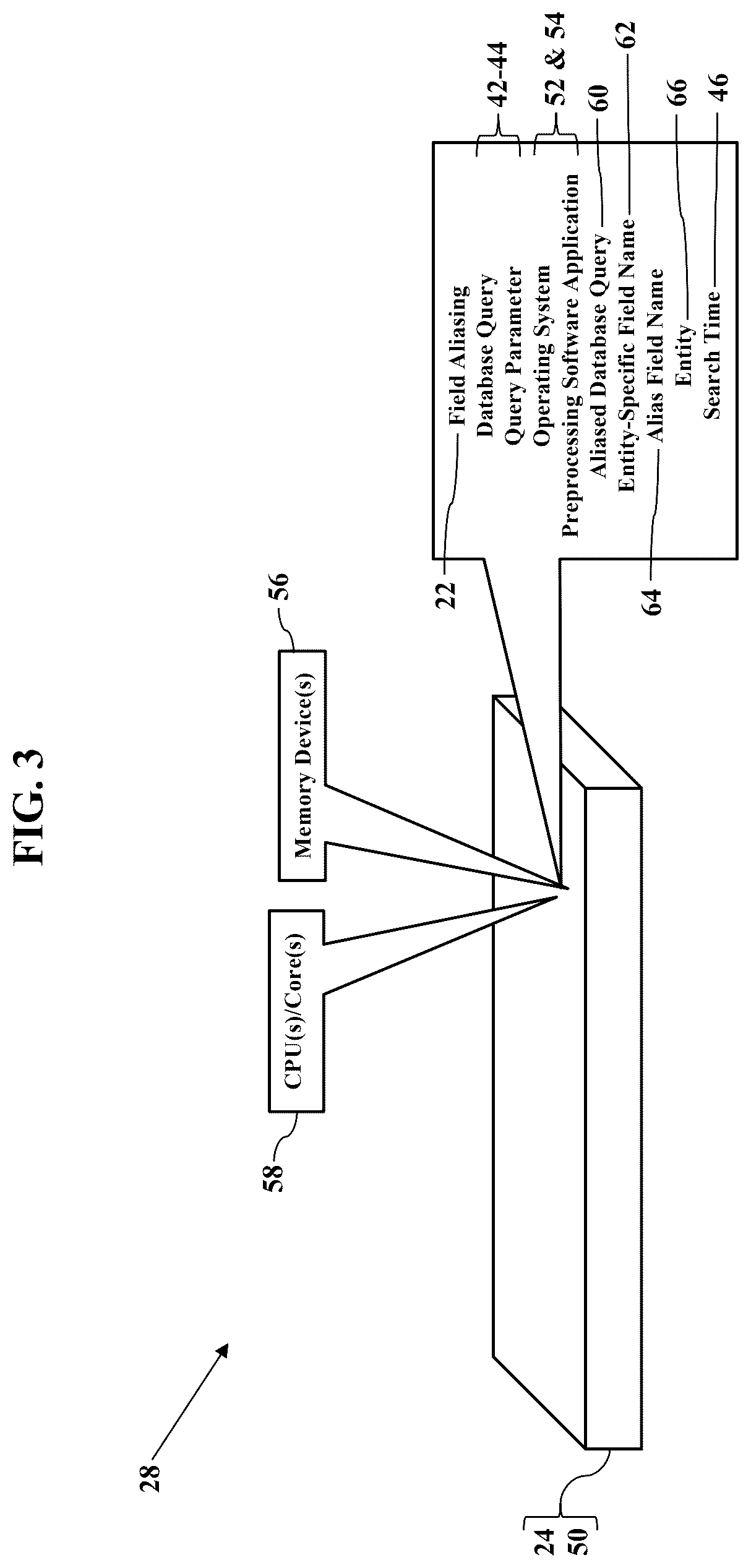 Patent US12306843 Figure 3 – Conditional bloom filters representing field aliasing