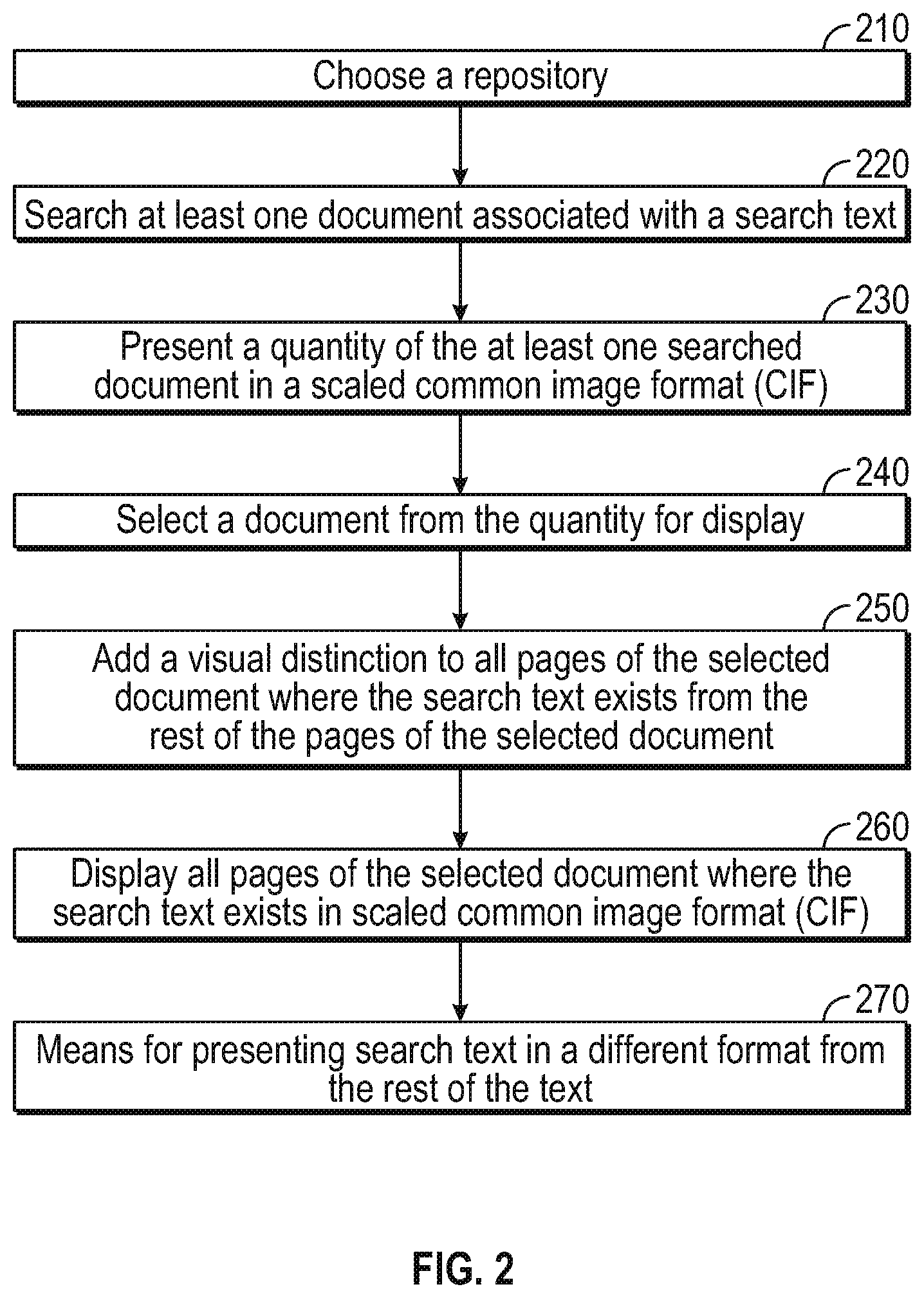 Patent US12306861 Figure 2 – Visual presentation of search results