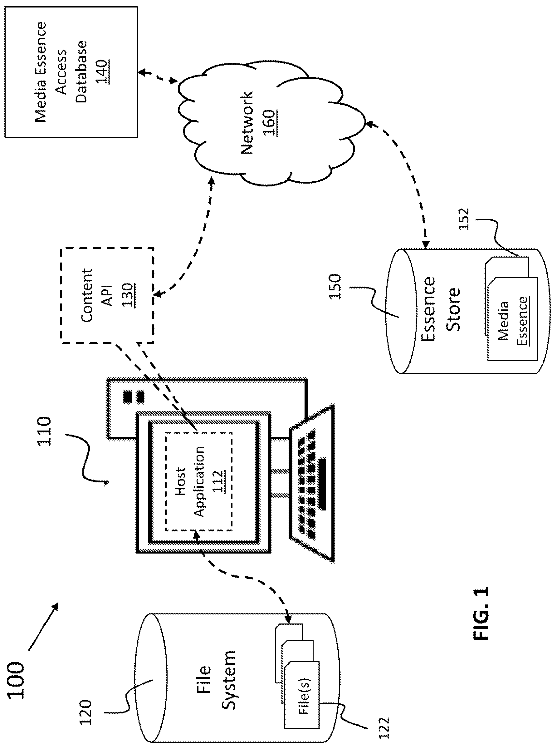 Patent US12306865 — System and method for dynamically accessing media assets — Figure 1