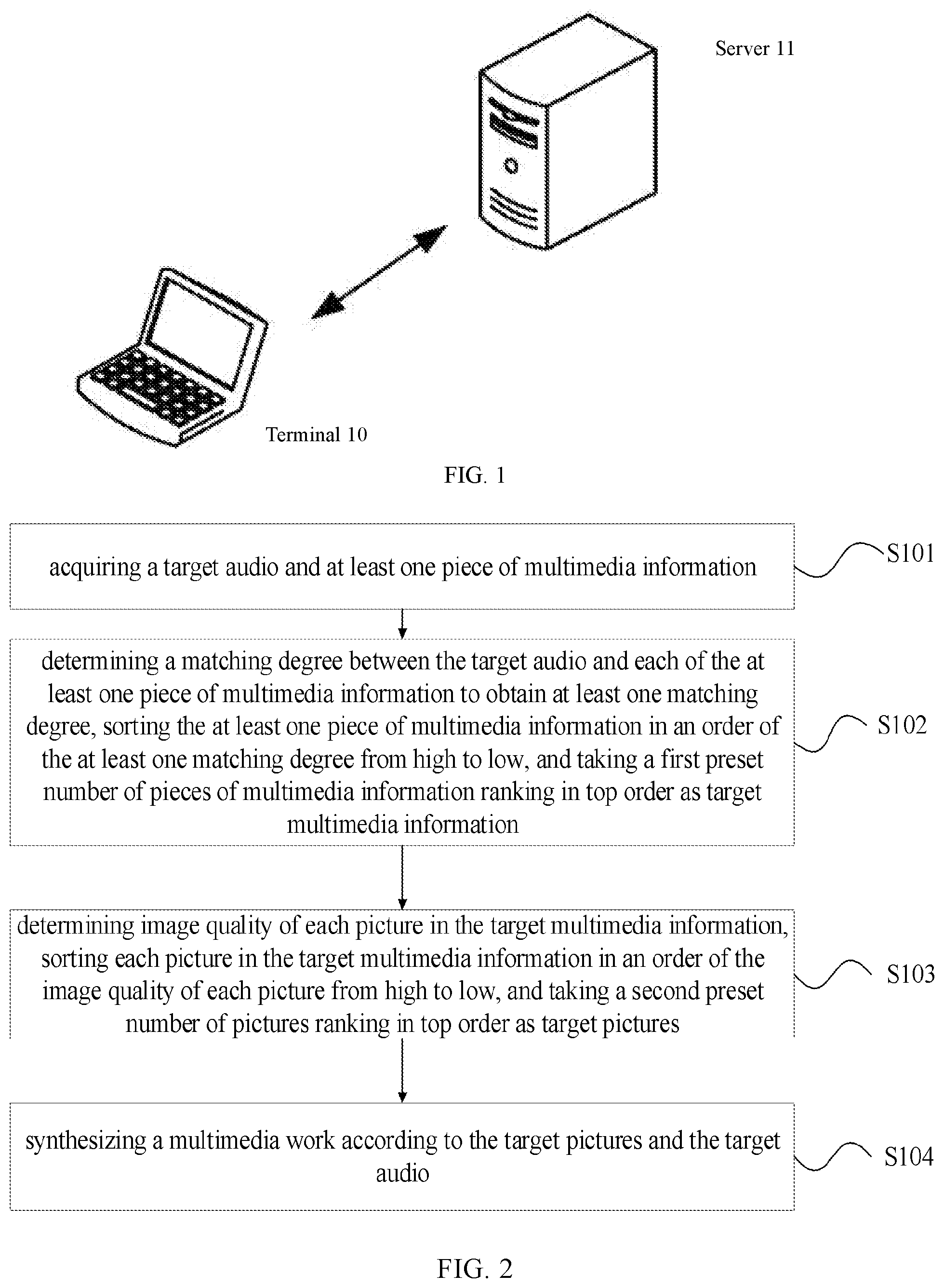 Patent US12306867 — Production method of multimedia work, apparatus, and computer-readable storage medium — Figure 1