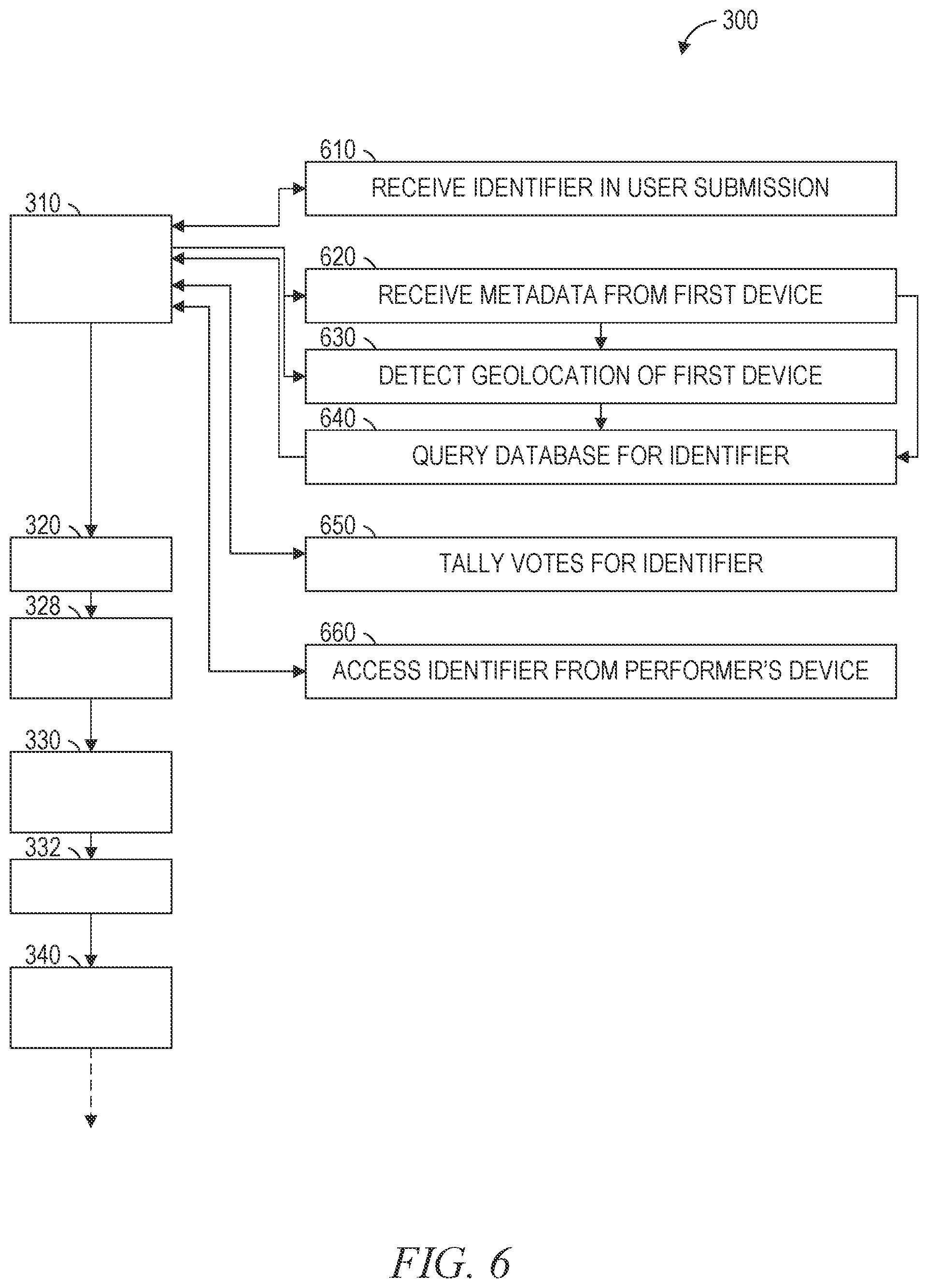 Patent US12306871 Figure 6 – Audio identification during performance