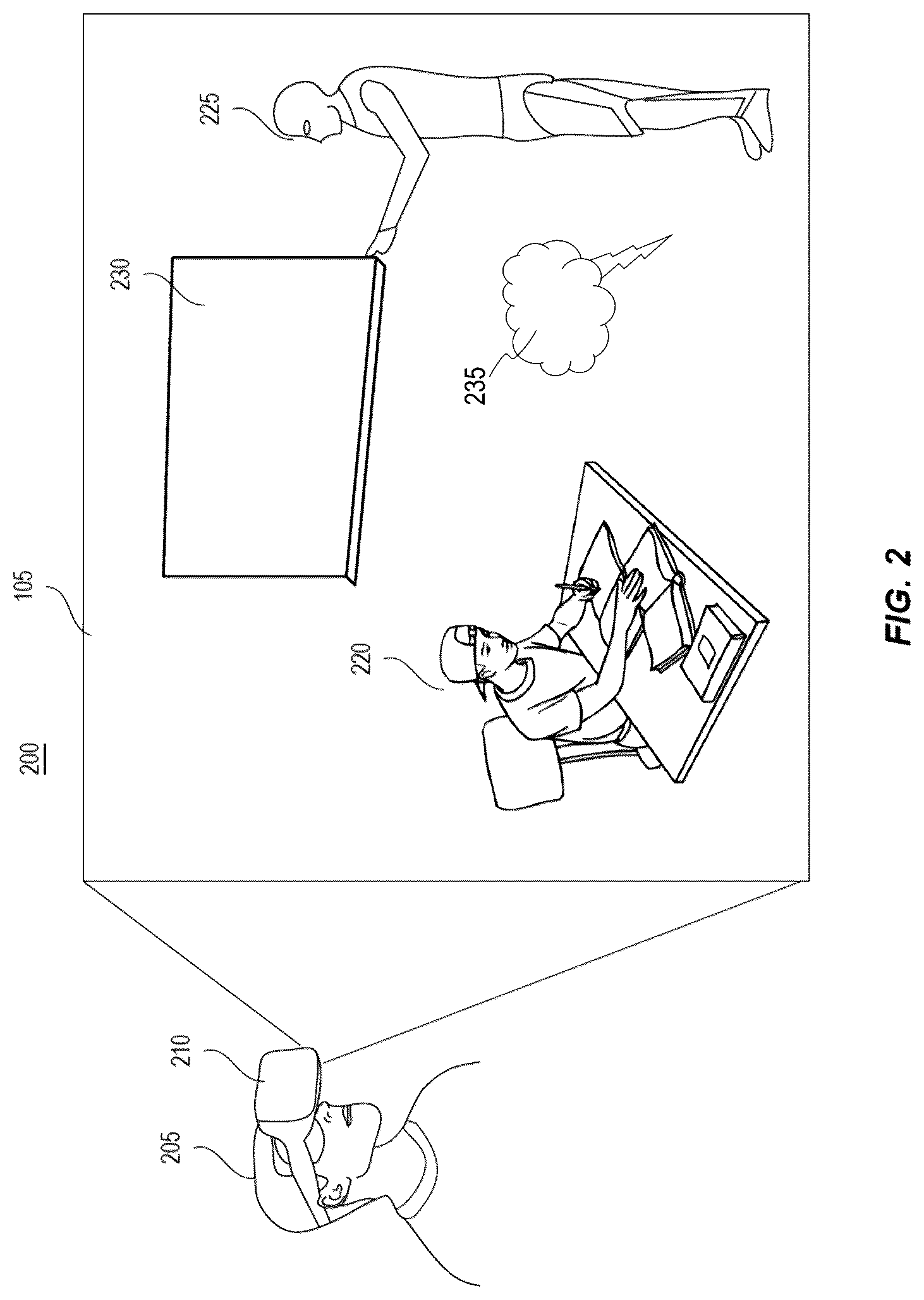 Patent US12306878 Figure 2 – Phased script analysis for an extended reality environment