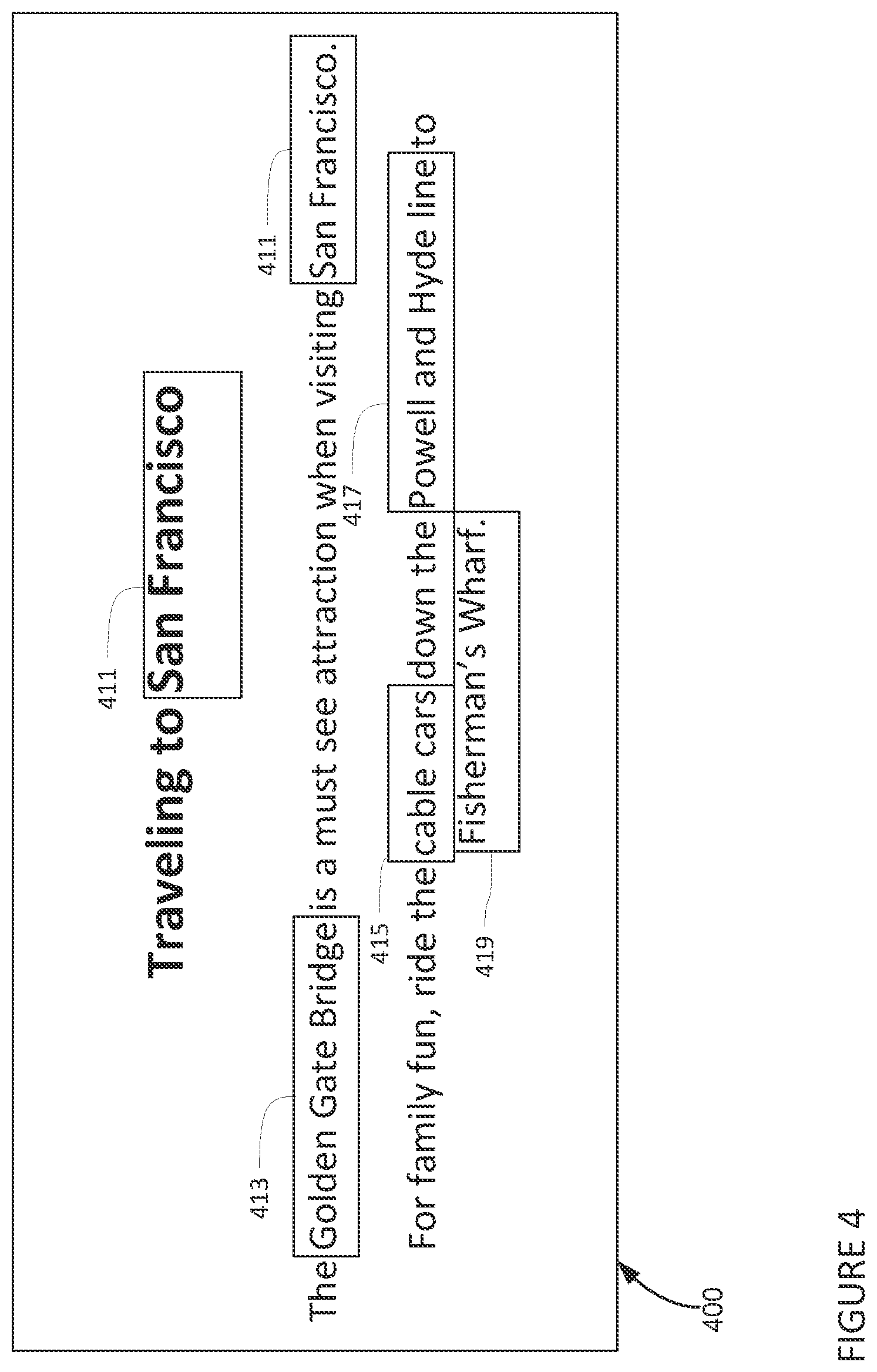 Patent US12306891 Figure 4 – Integration of web and media snippets into map applications