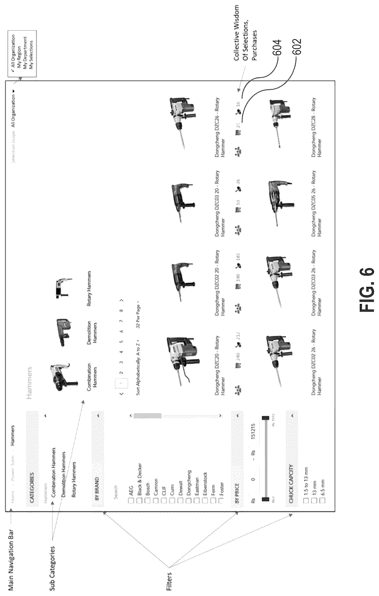 Patent US12306895 Figure 6 – Intelligent, adaptive electronic procurement systems