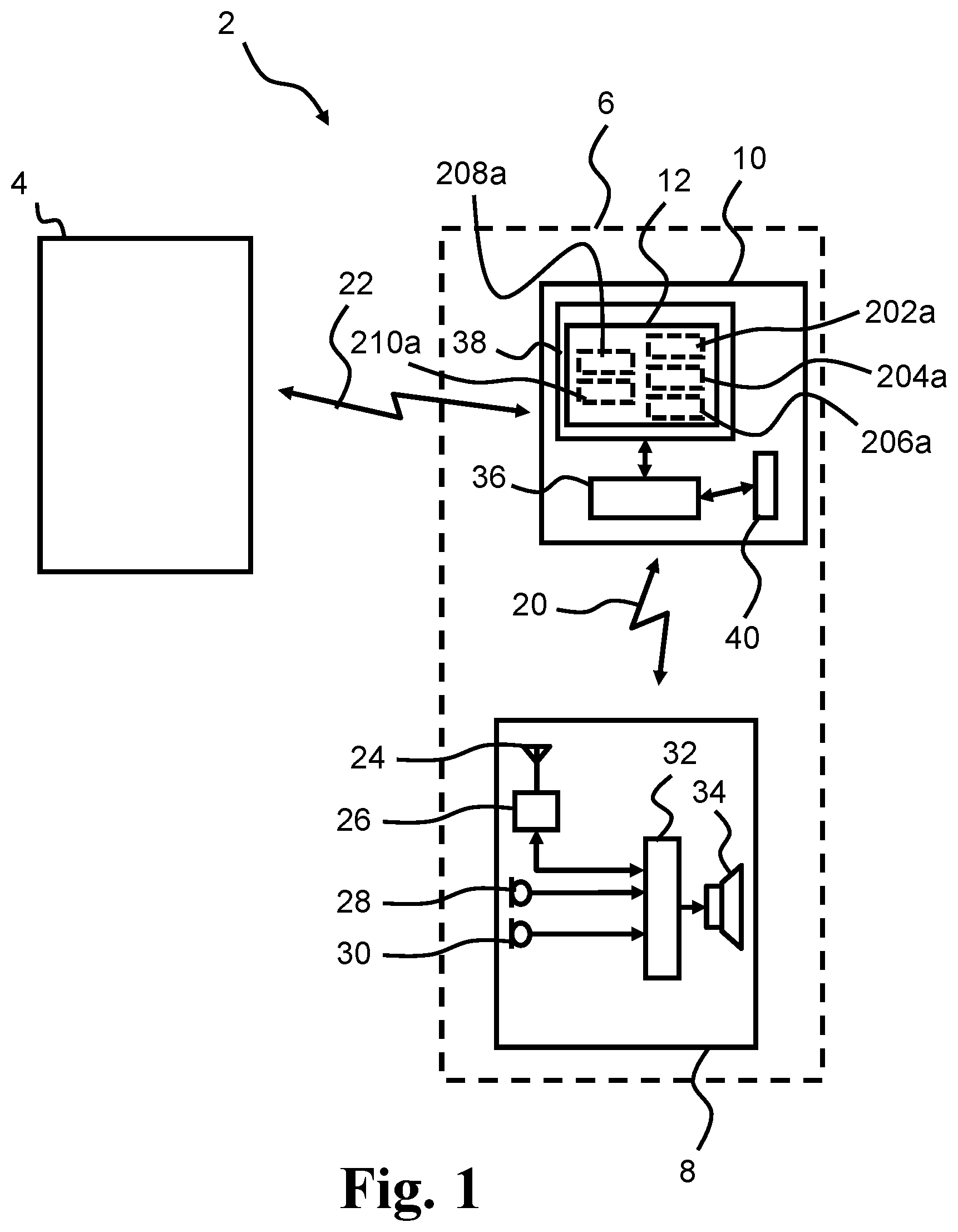 Patent US12306927 Figure 1 – Hearing device system, devices and method of creating a trusted bond between a hearing device and a user application