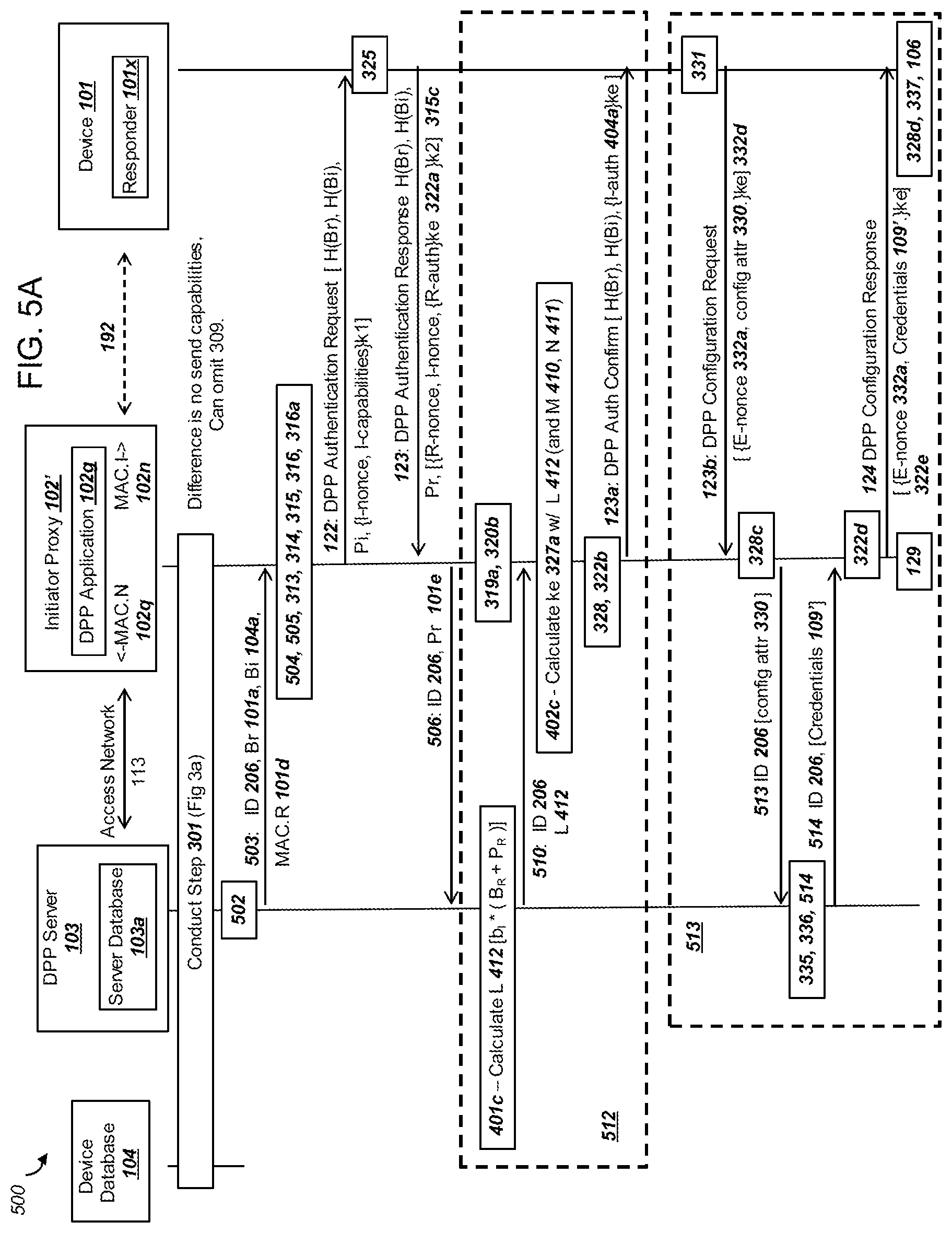 Patent US12306976 Figure 11 – Hosted device provisioning protocol with servers and a networked initiator