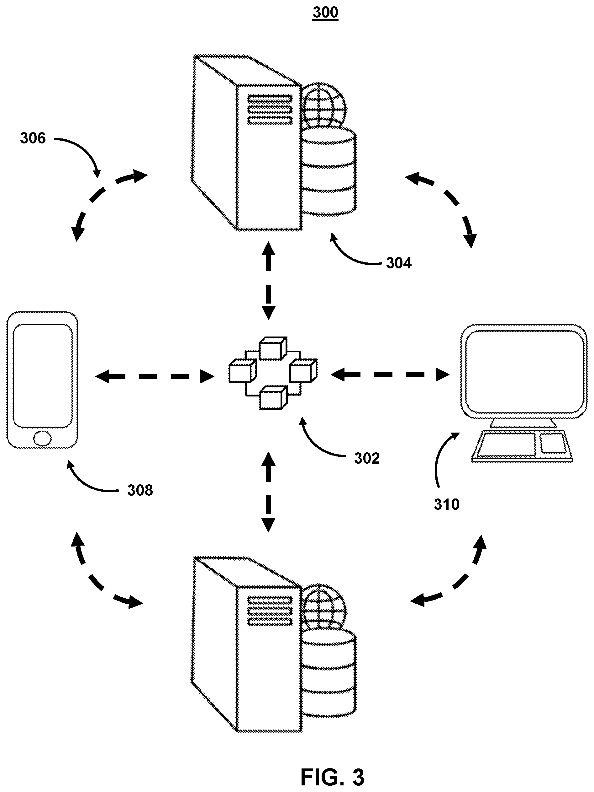 Patent US12306983 Figure 3 – Systems and methods for using secure, encrypted communications across distributed computer networks to provide variable resiliency when indexing blockchain states for performing blockchain operations in decentralized applications using cryptography-based digital repositories