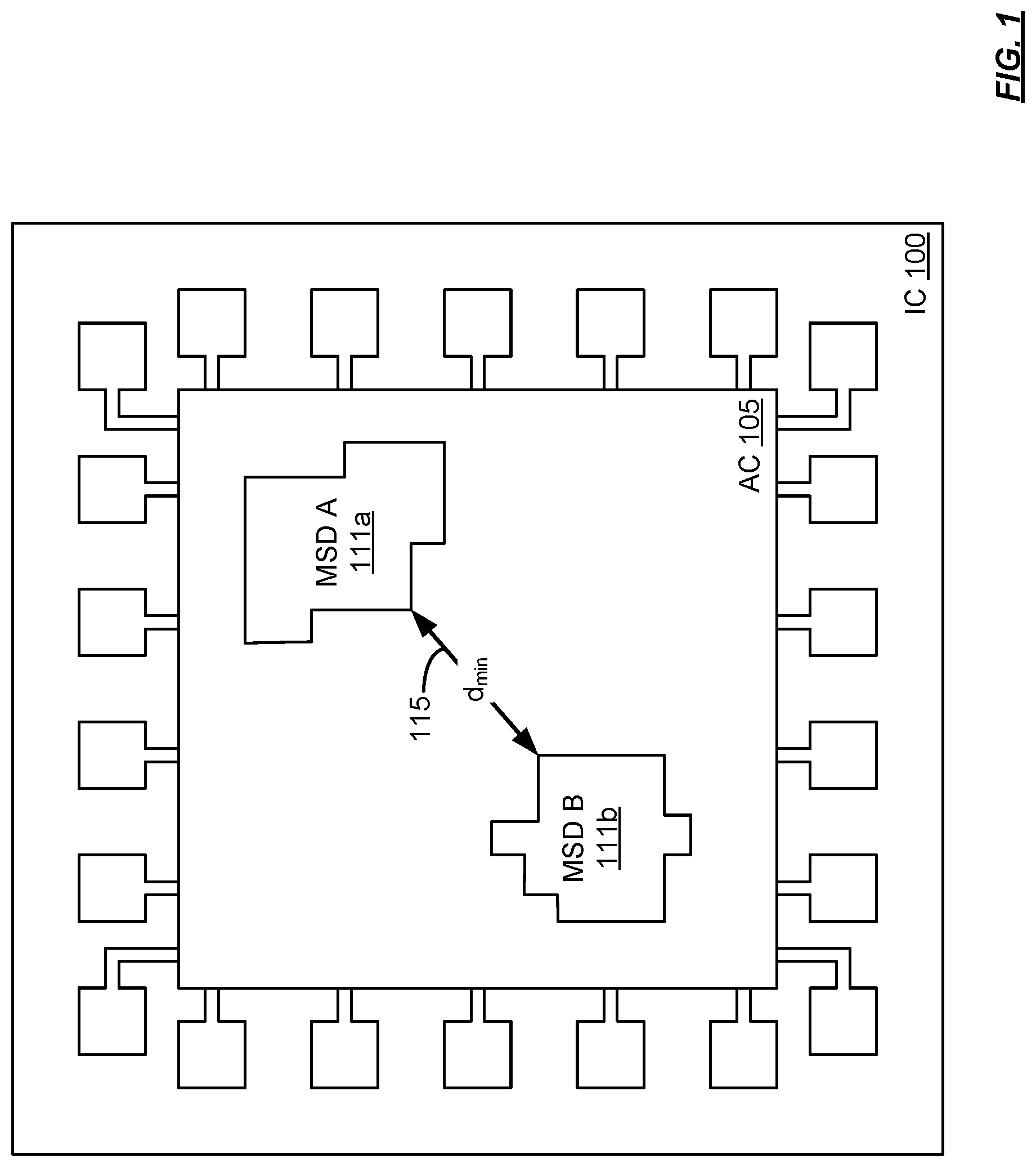 Patent US12307000 Figure 1 – Share domain arrangements for masked hardware implementations