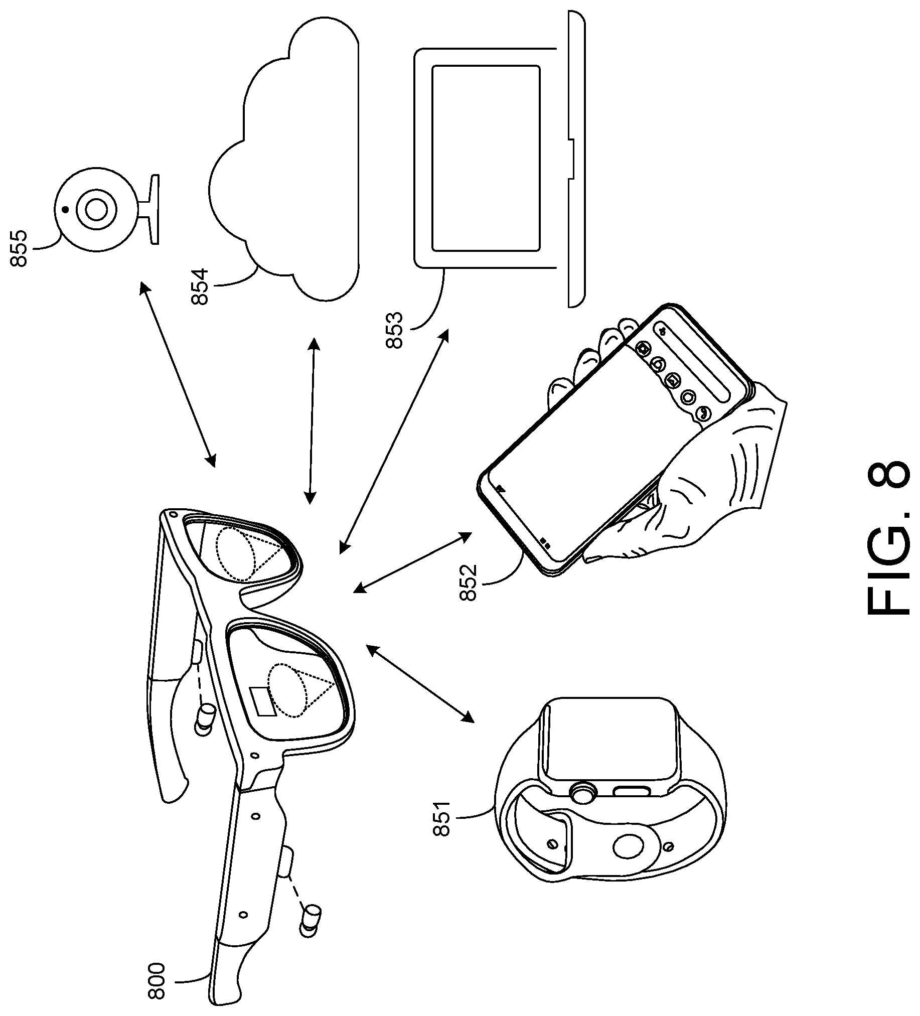 Patent US12307012 Figure 8 – Response to sounds in an environment based on correlated audio and user events