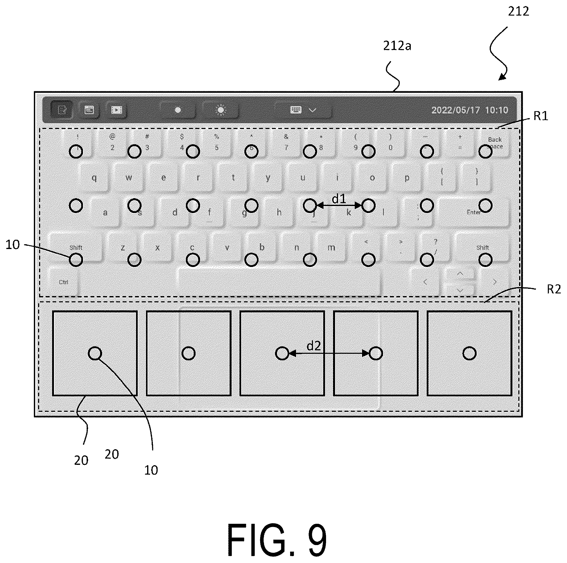 Patent US12307017 Figure 9 – Haptic touch panel display