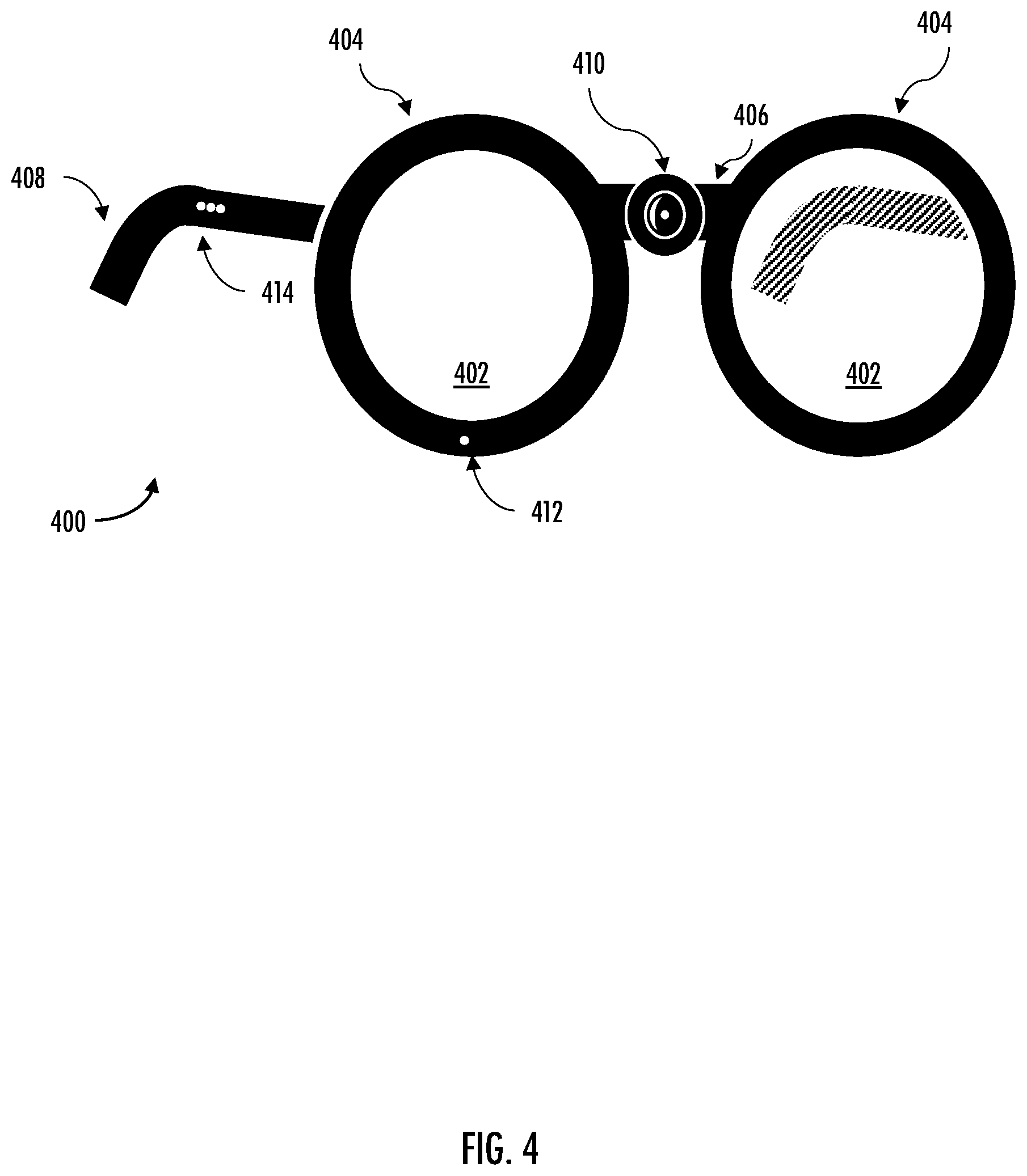 Patent US12307019 Figure 4 – Systems, apparatus, and methods for gesture-based augmented reality, extended reality