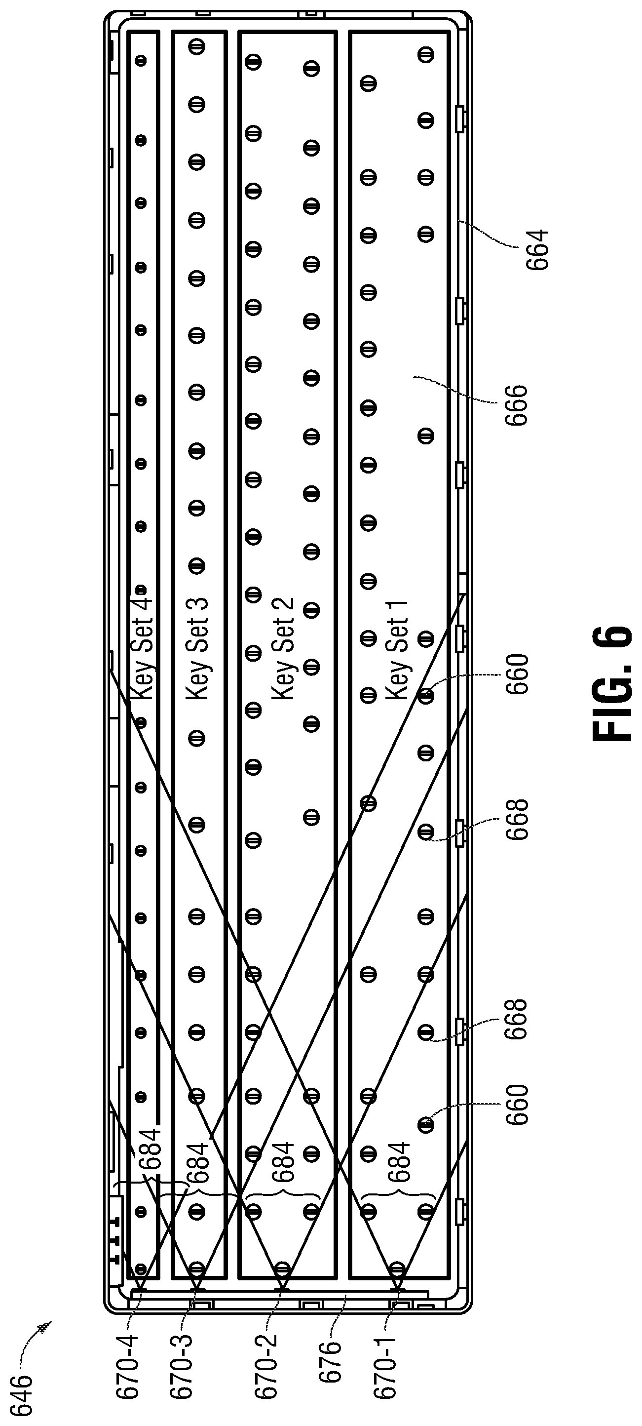 Patent US12307021 Figure 9 – System and method for a quiet keyboard with optical matrix key positioning