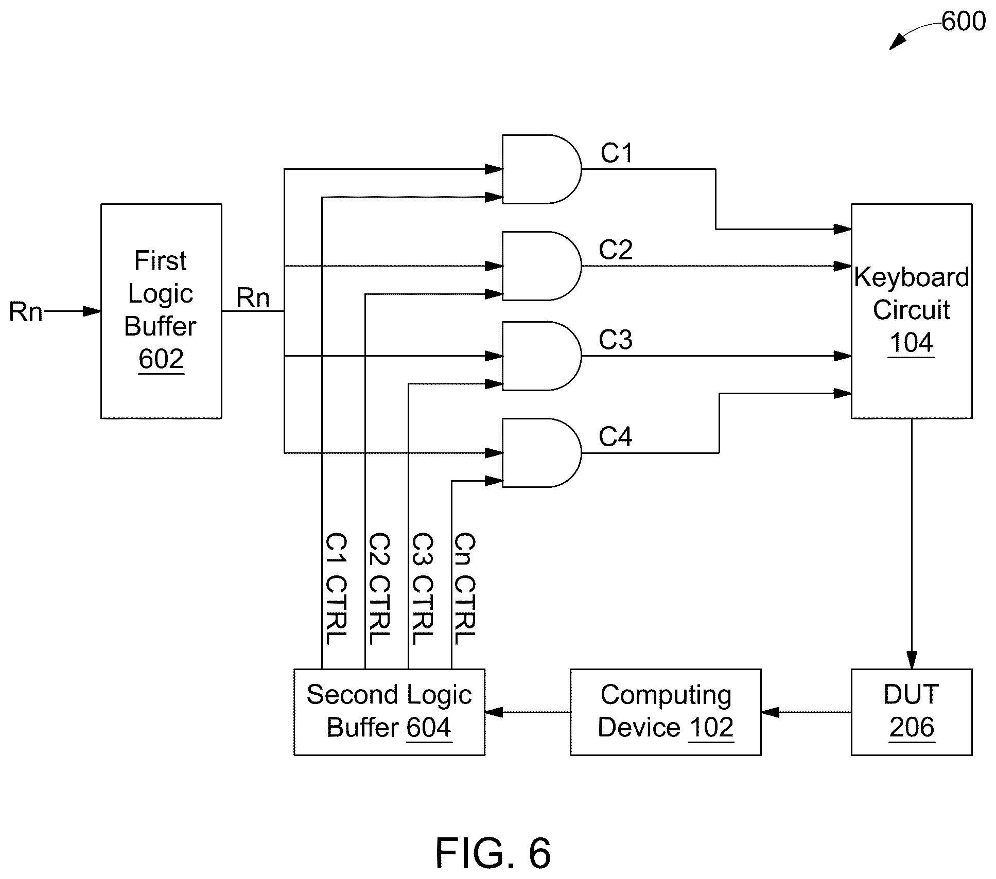 Patent US12307022 Figure 7 – Method and system for automating keyboards for device testing