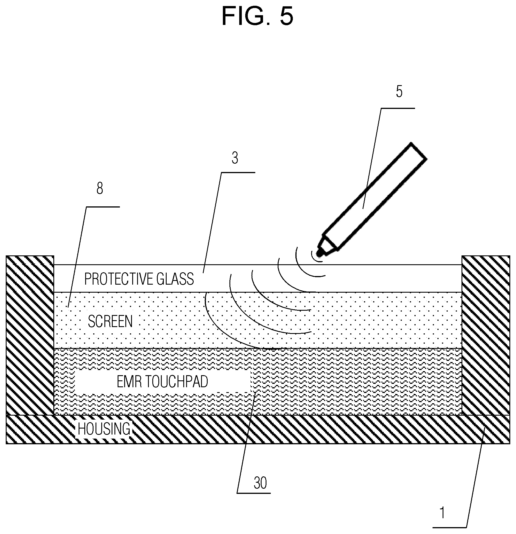 Patent US12307028 Figure 5 – Wireless electromagnetic resonance-based stylus