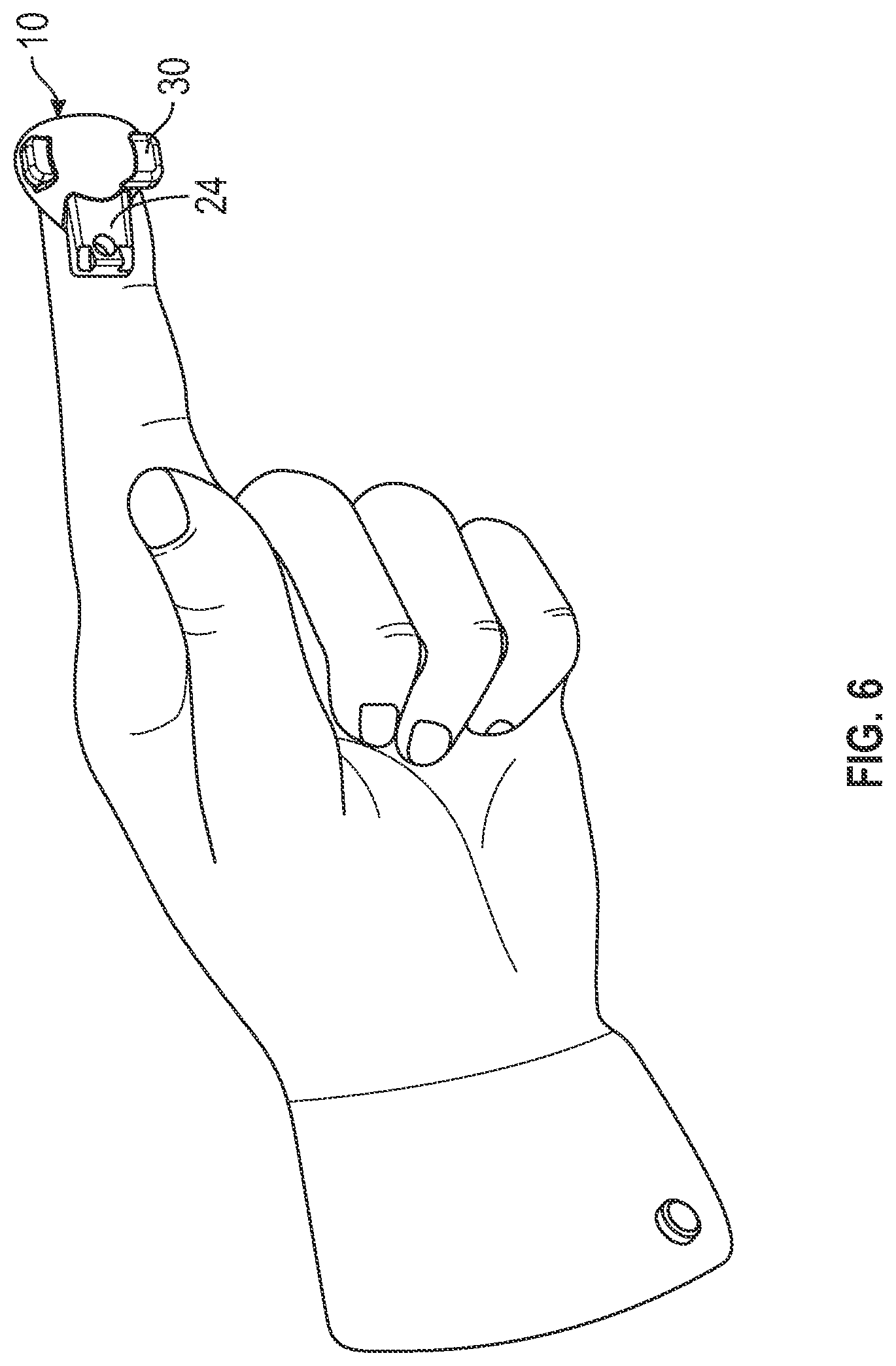 Patent US12307031 Figure 6 – Fingertip protective cover