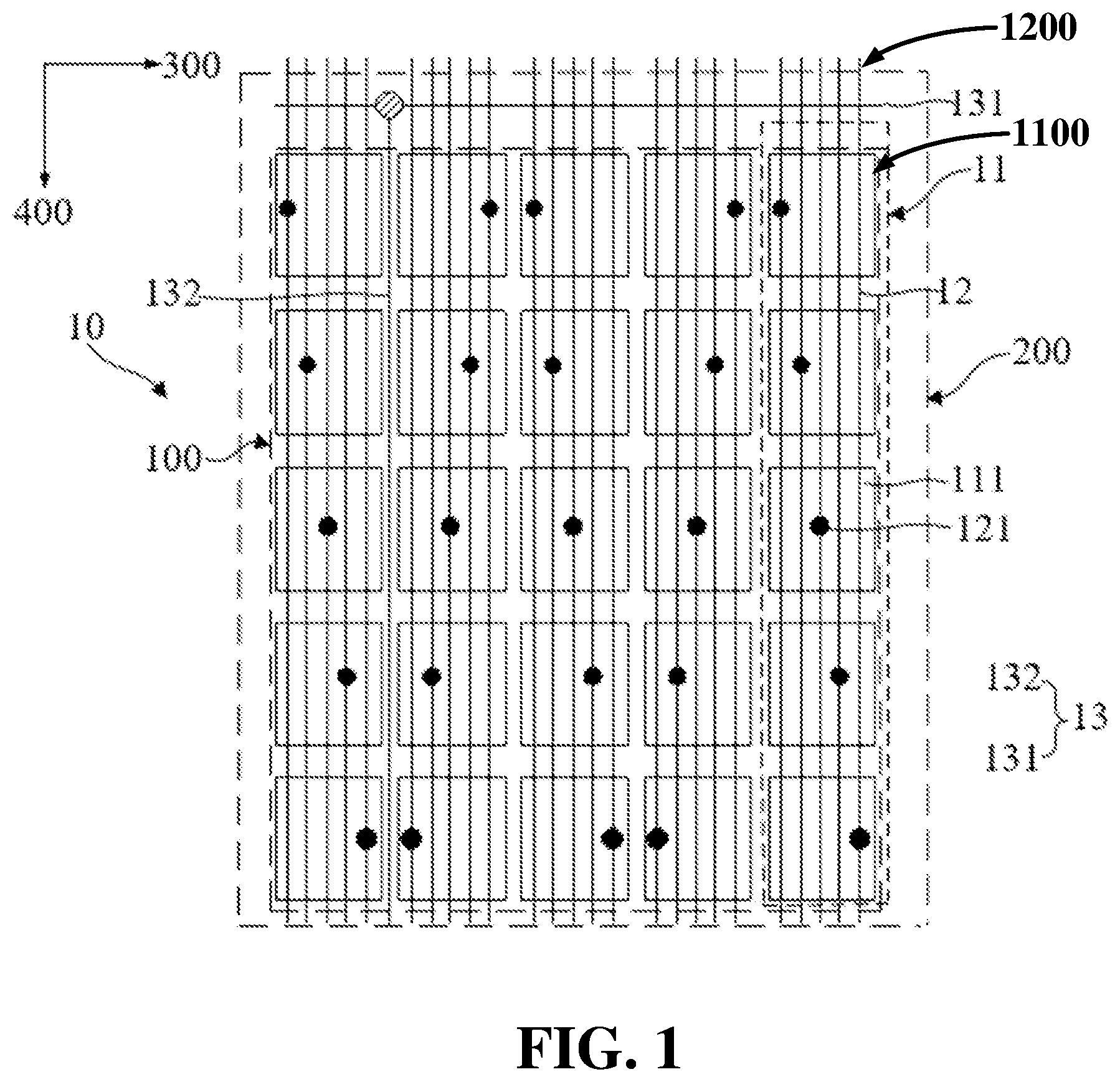 Patent US12307032 Figure 1 – Touch display panel and display device