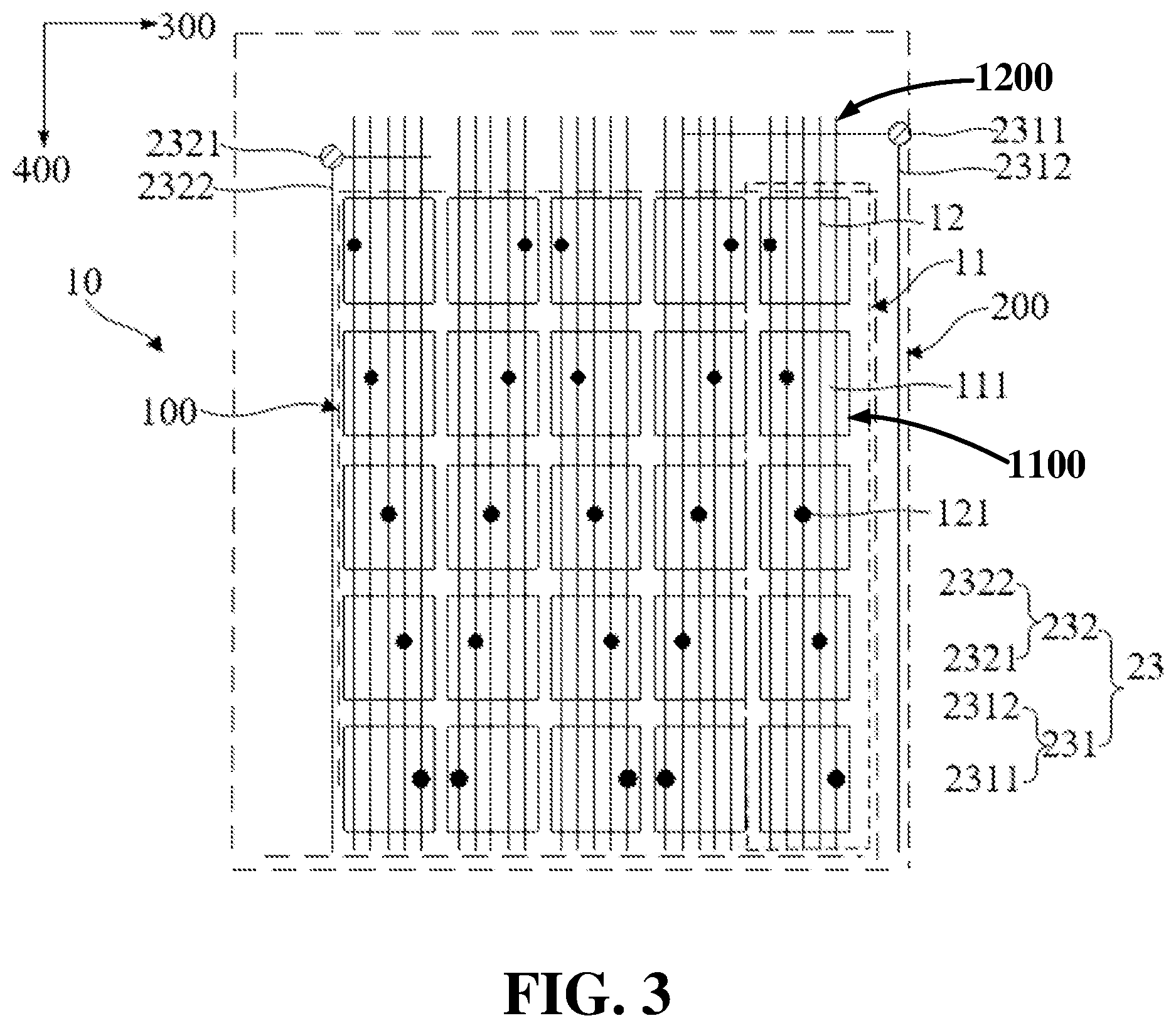 Patent US12307032 Figure 3 – Touch display panel and display device