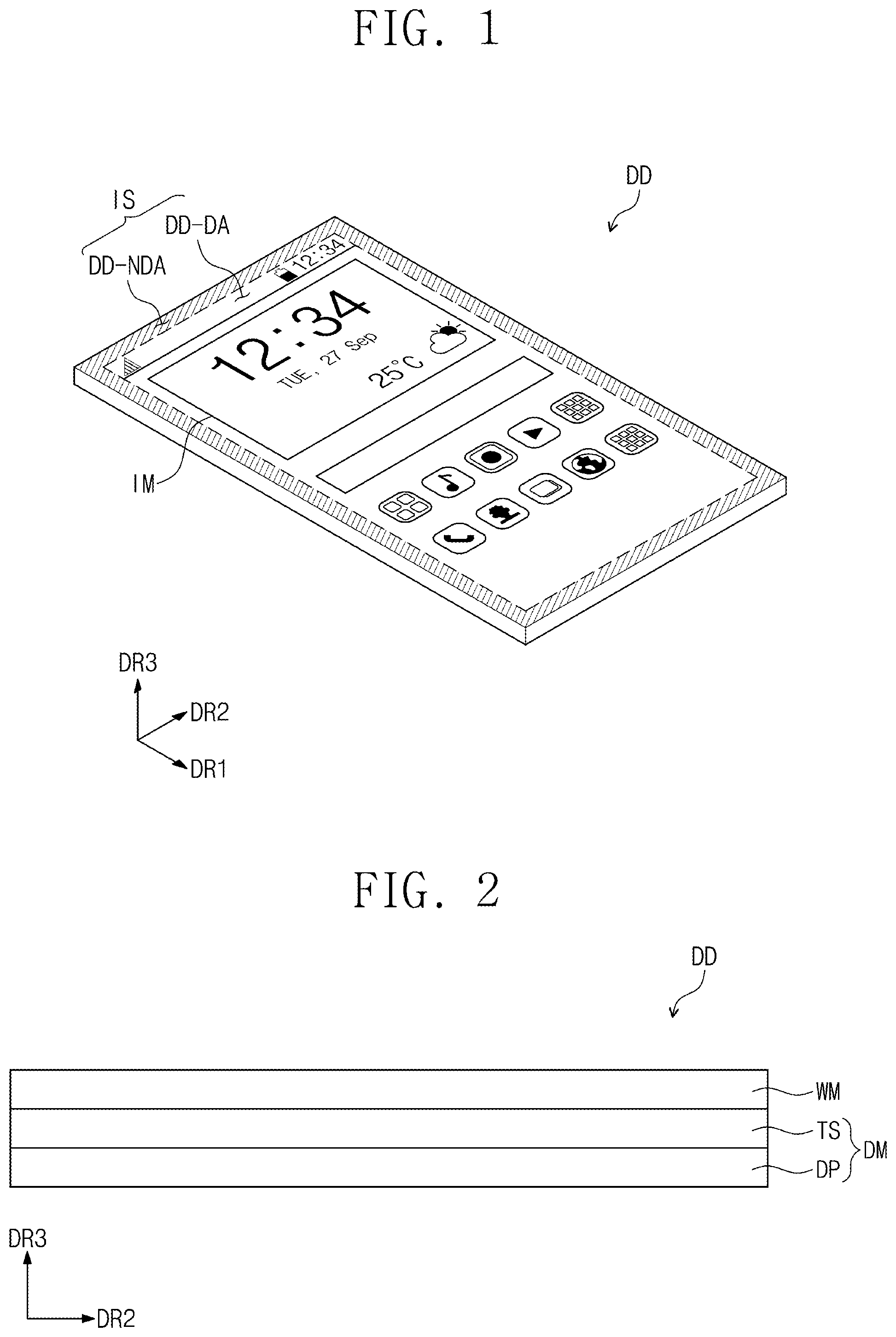 Patent US12307033 Figure 1 – Display module