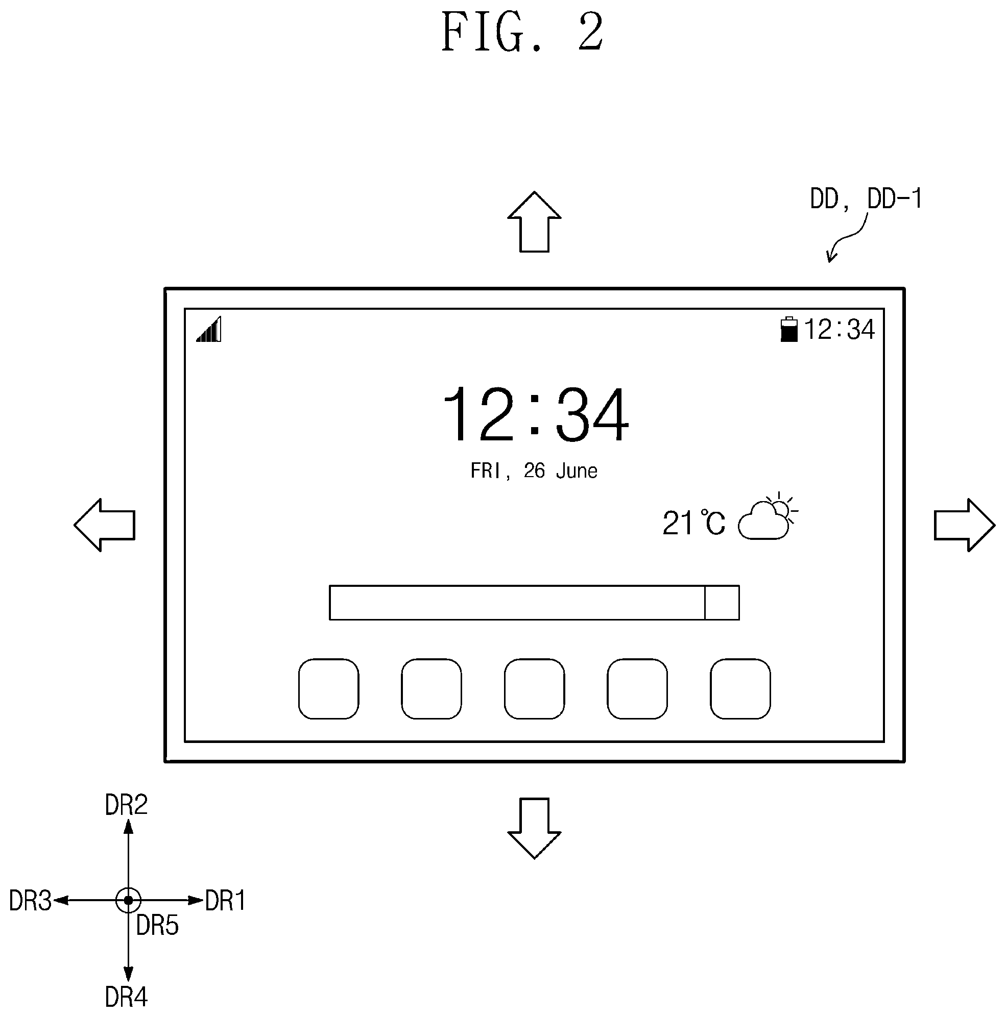 Patent US12307034 Figure 2 – Display device