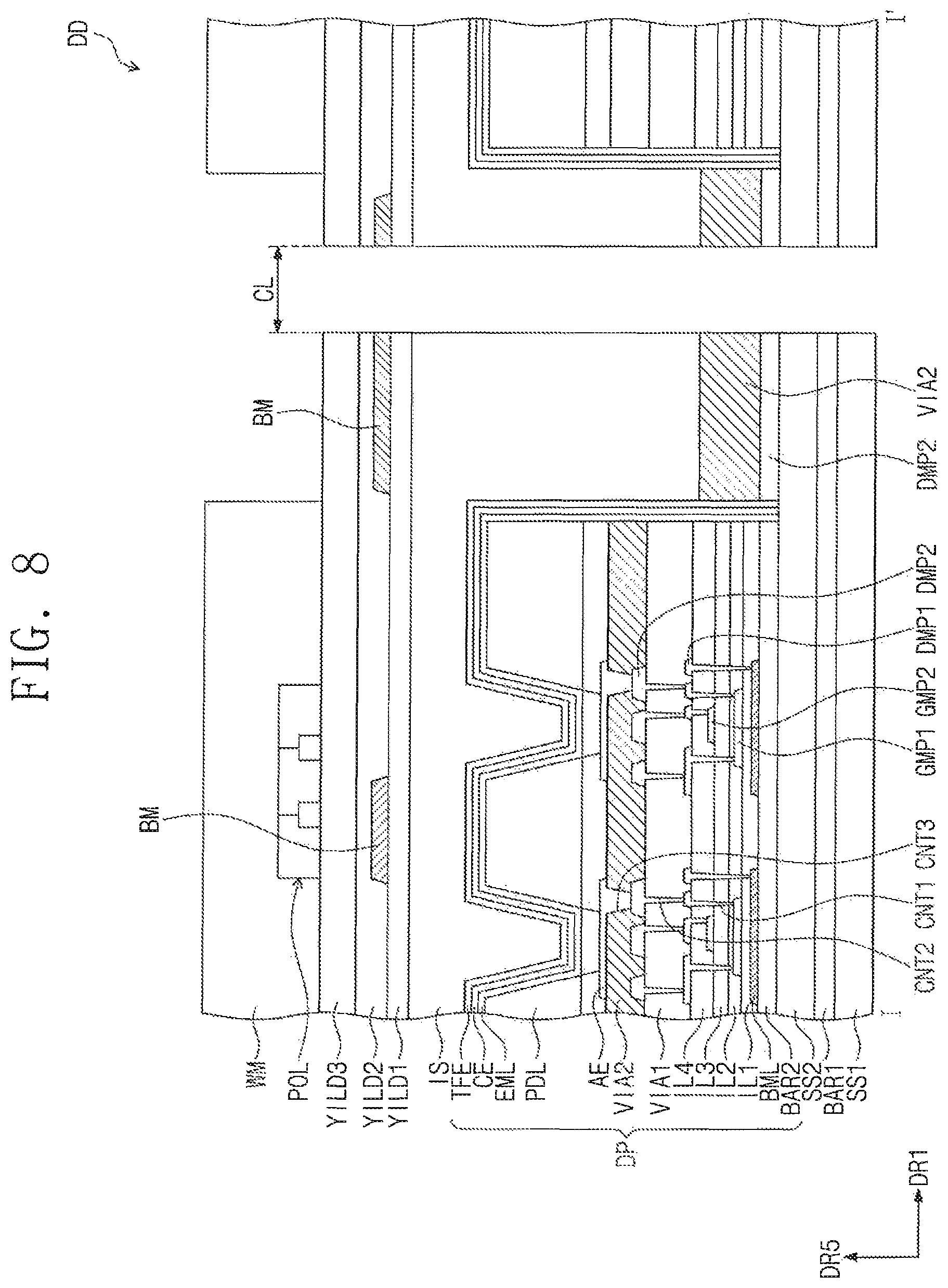 Patent US12307034 Figure 8 – Display device