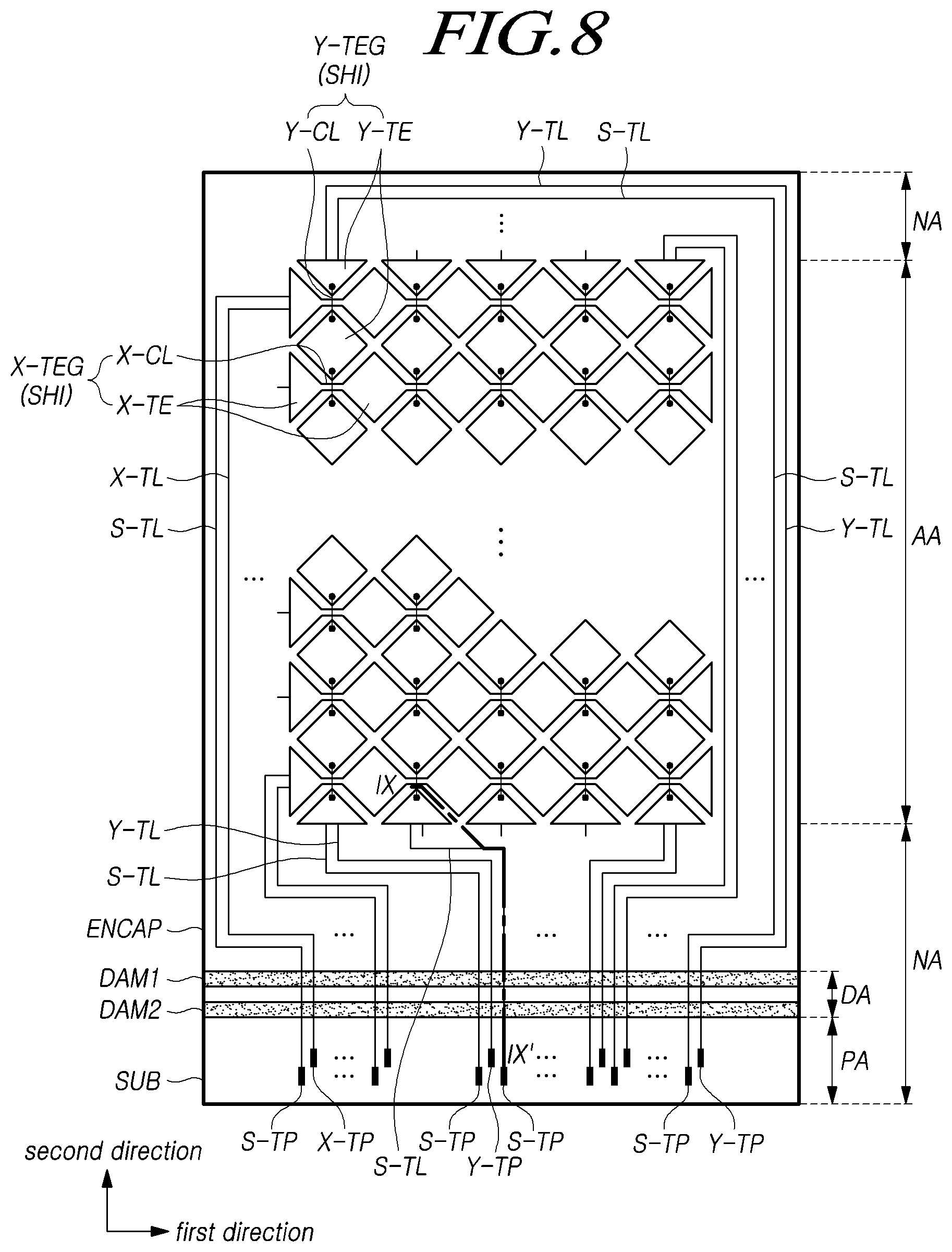 Patent US12307036 Figure 8 – Display device