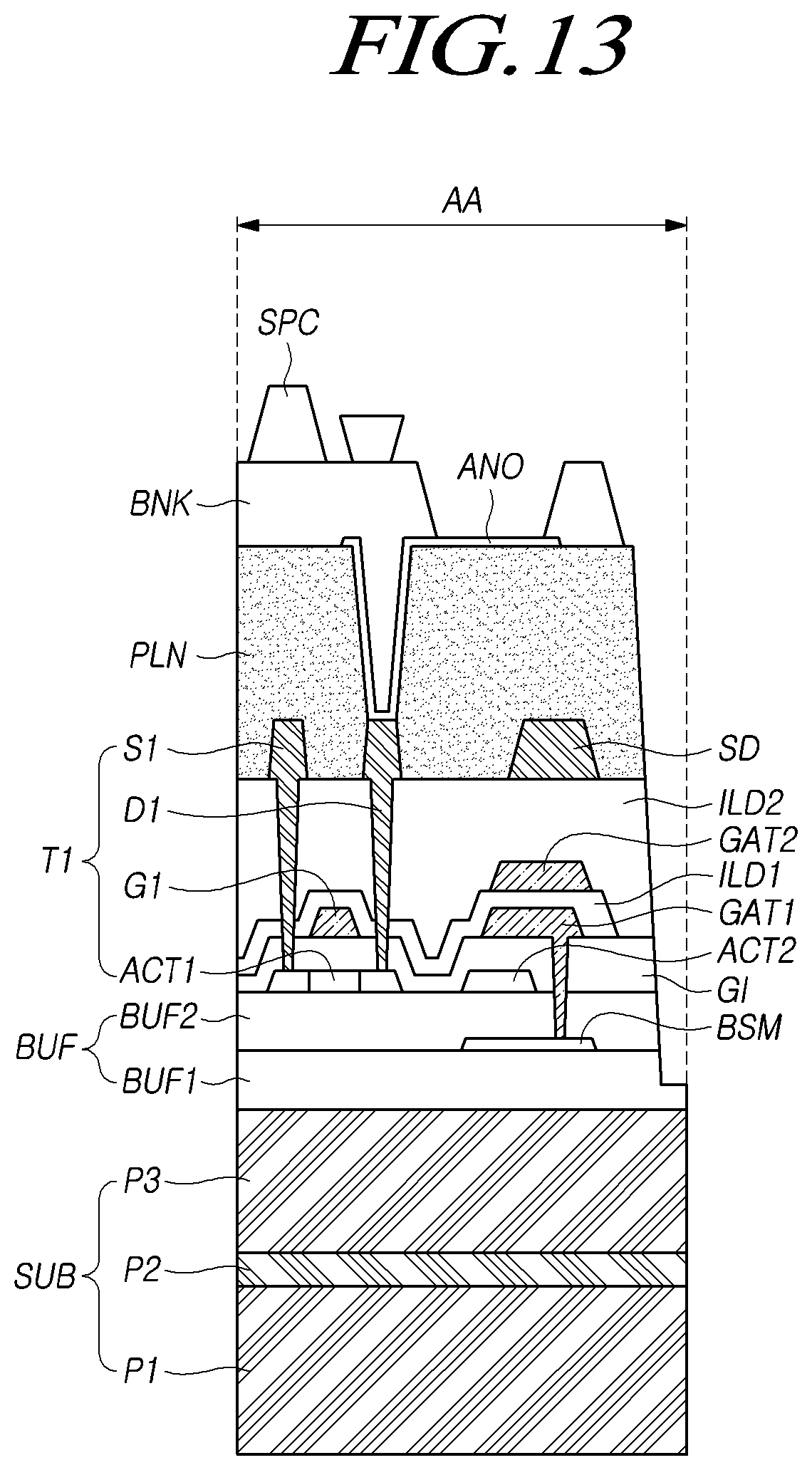 Patent US12307036 Figure 13 – Display device