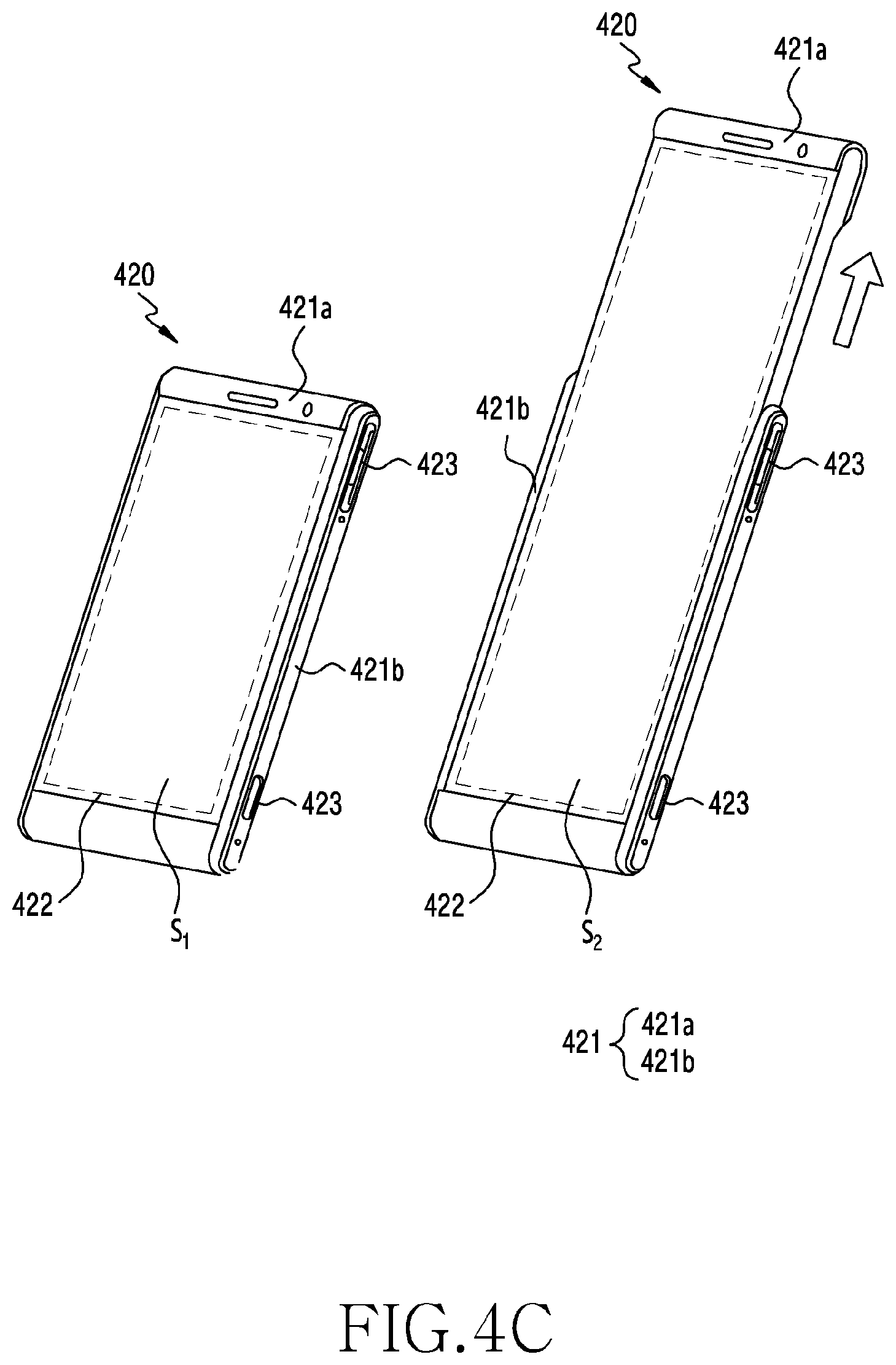 Patent US12307039 Figure 8 – Electronic device including force sensors disposed on same layer and method for controlling same