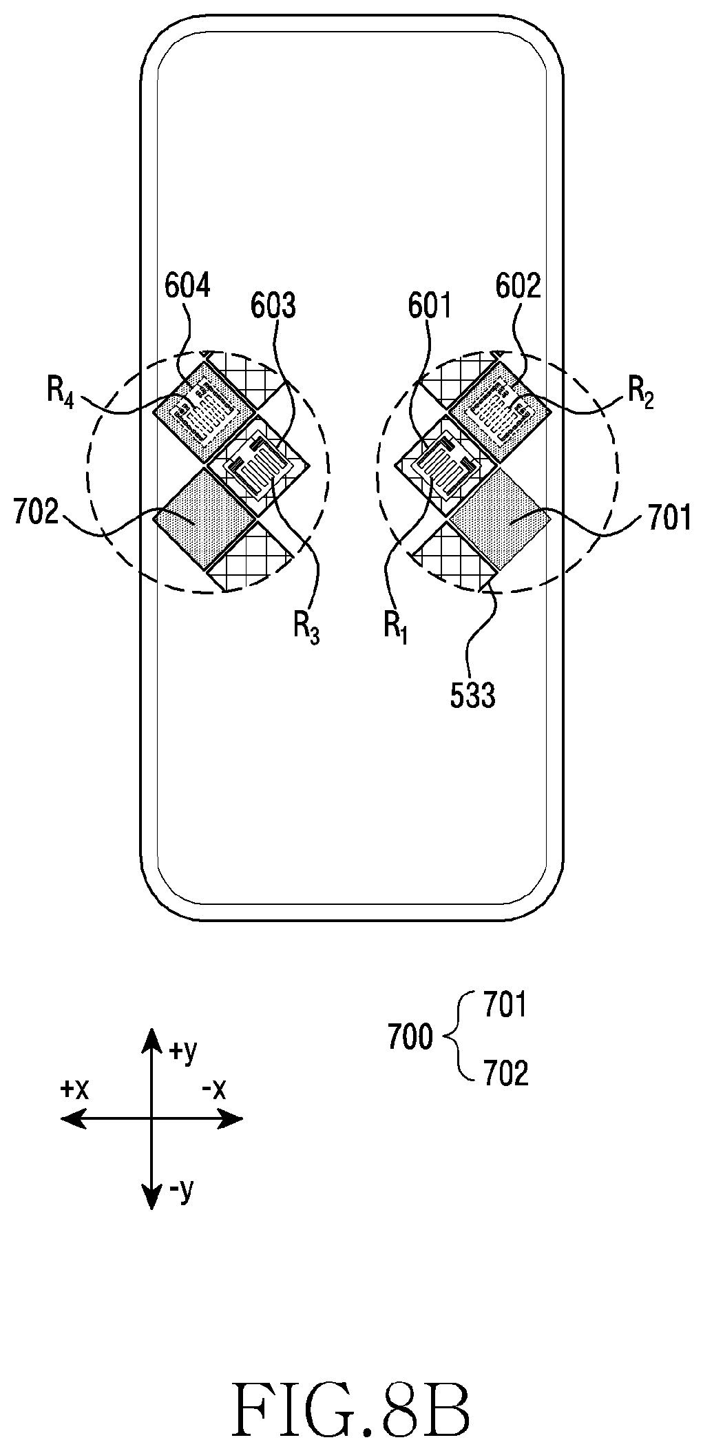 Patent US12307039 Figure 17 – Electronic device including force sensors disposed on same layer and method for controlling same