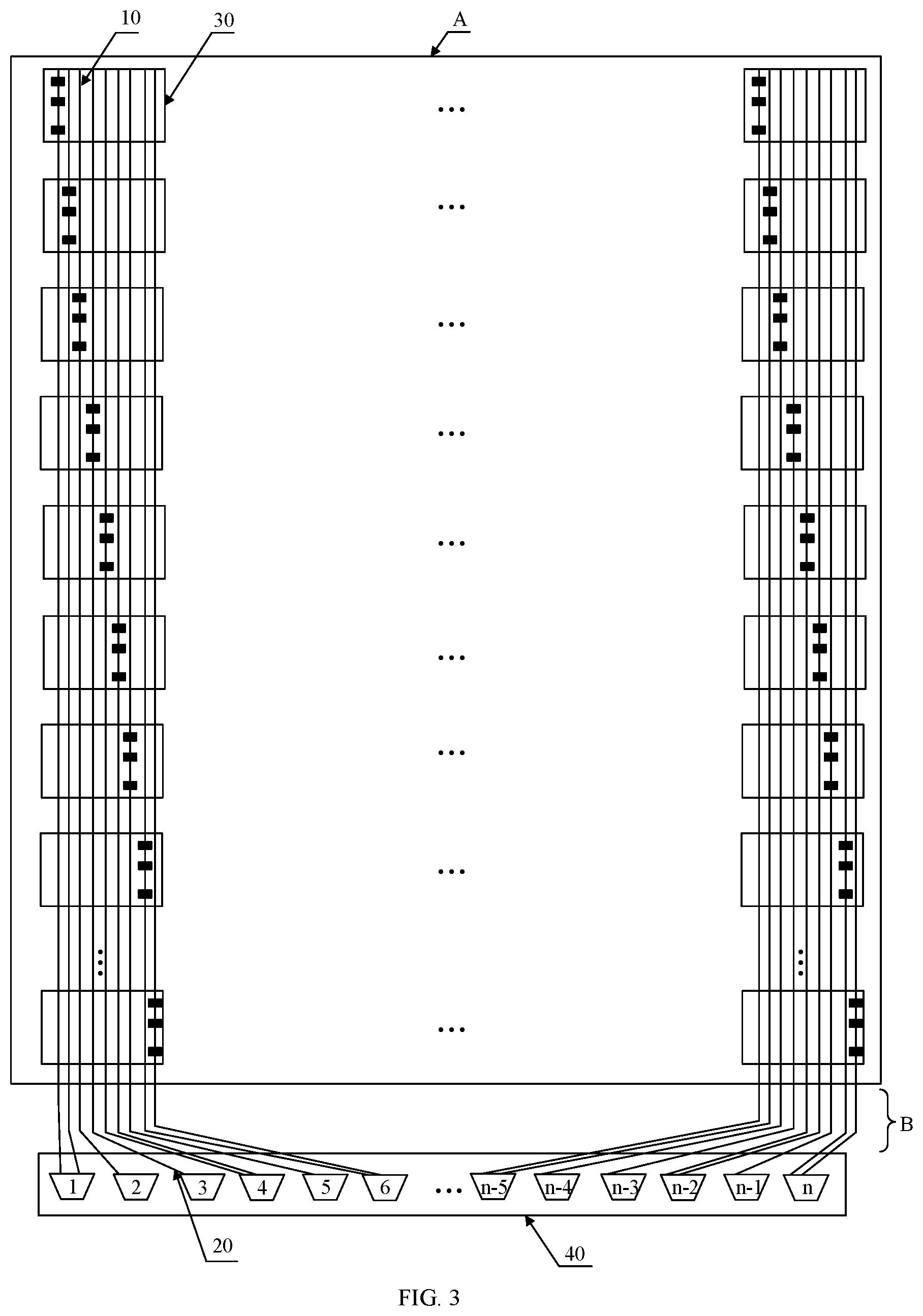 Patent US12307040 Figure 3 – Touch display substrate, integrated circuit chip and display device