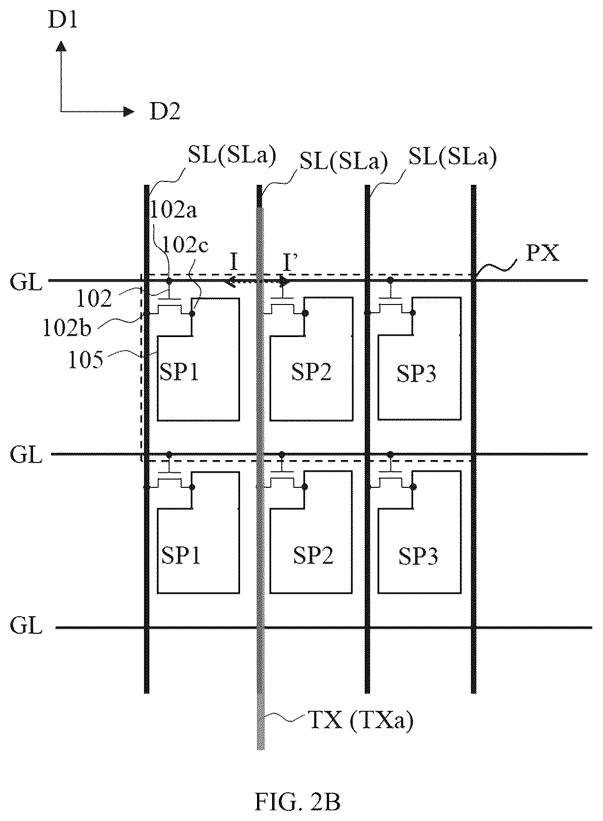 Patent US12307042 Figure 3 – Touch display device