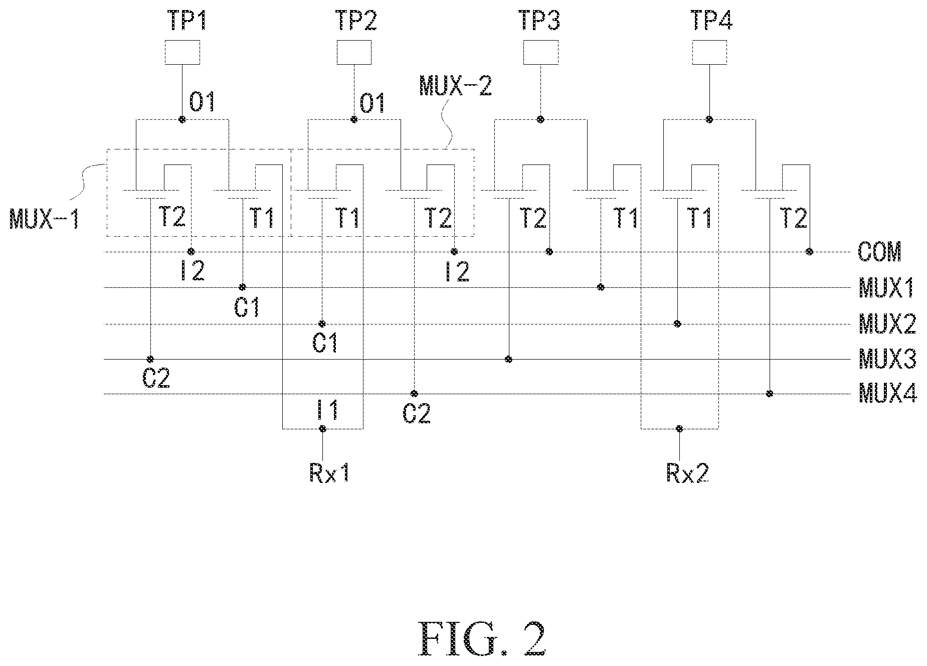 Patent US12307043 Figure 2 – Touch display panel