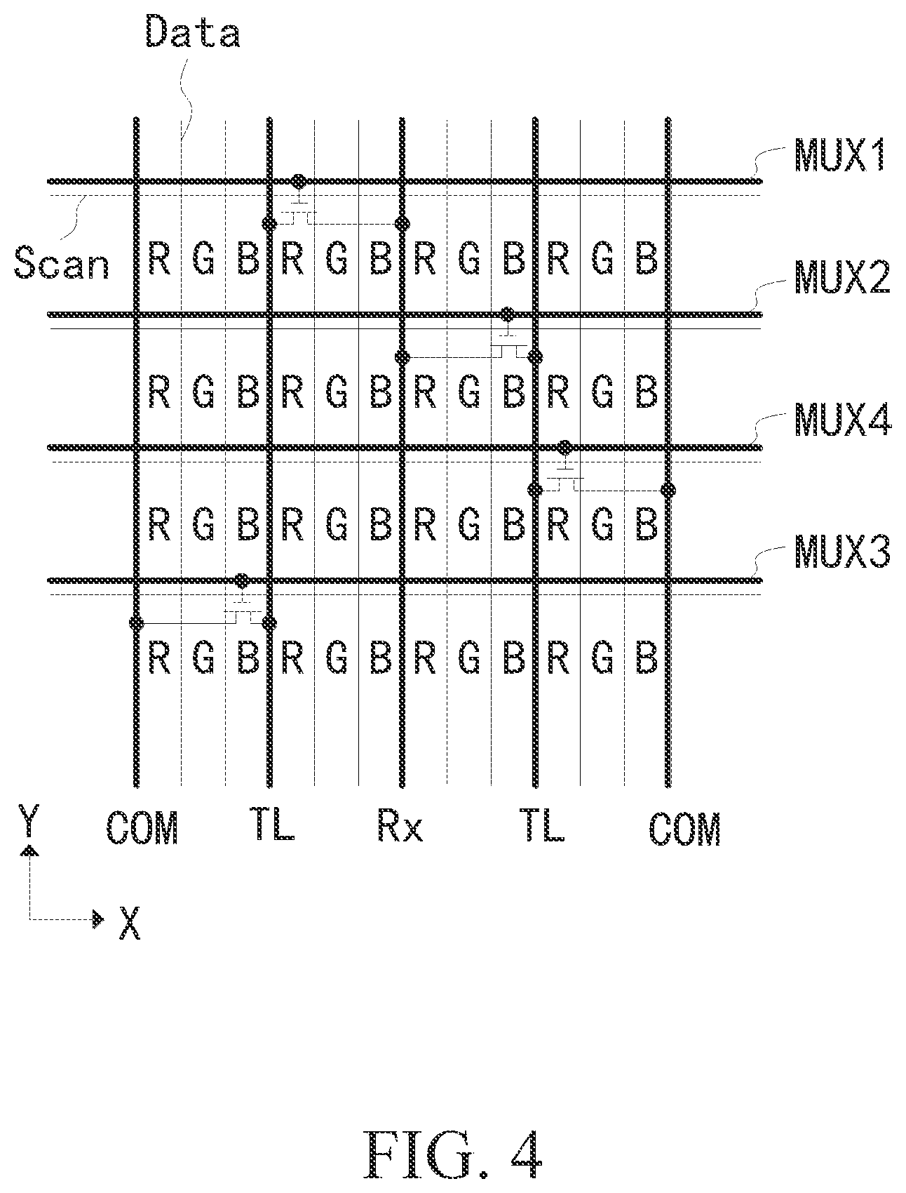 Patent US12307043 Figure 4 – Touch display panel