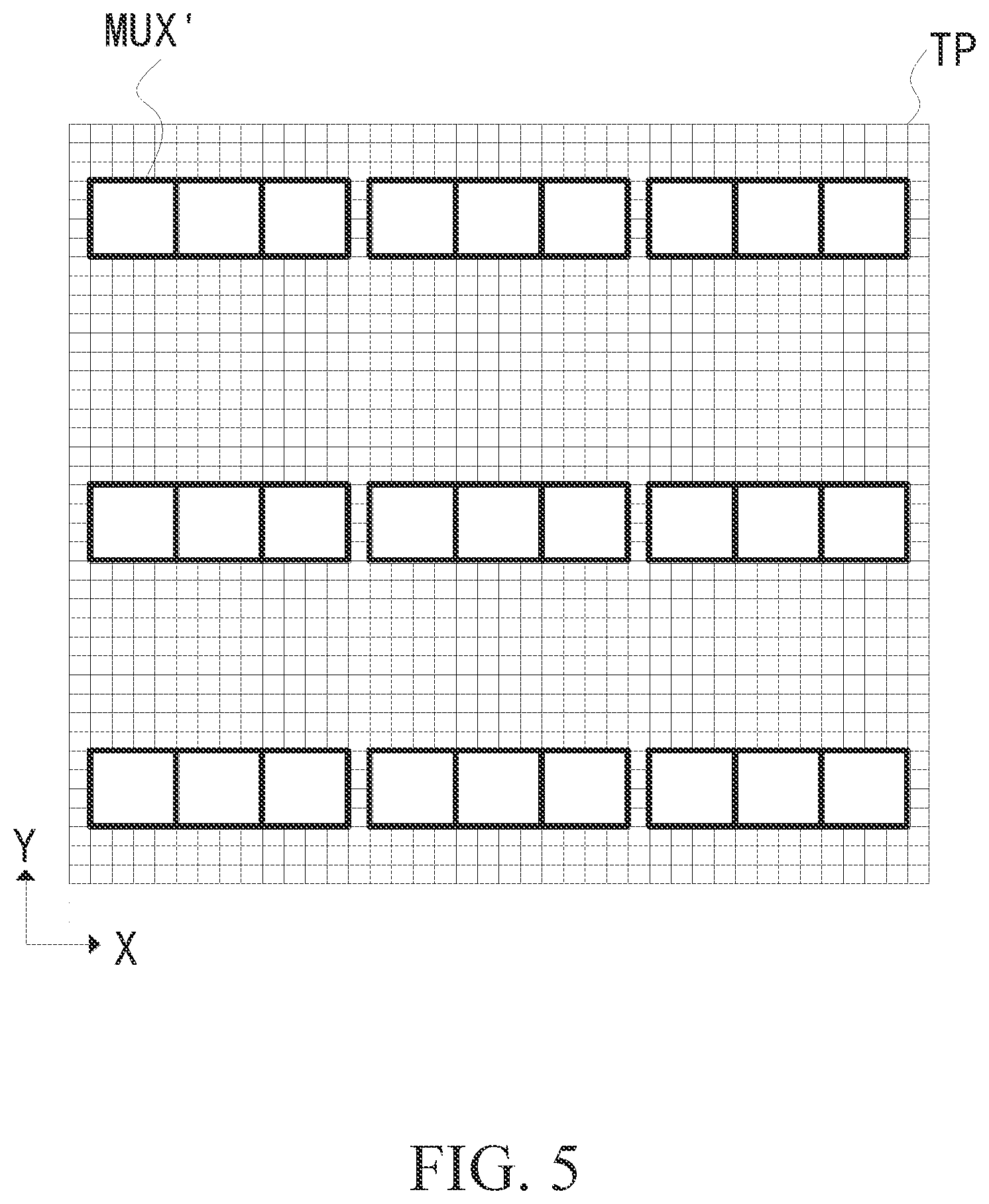 Patent US12307043 Figure 5 – Touch display panel