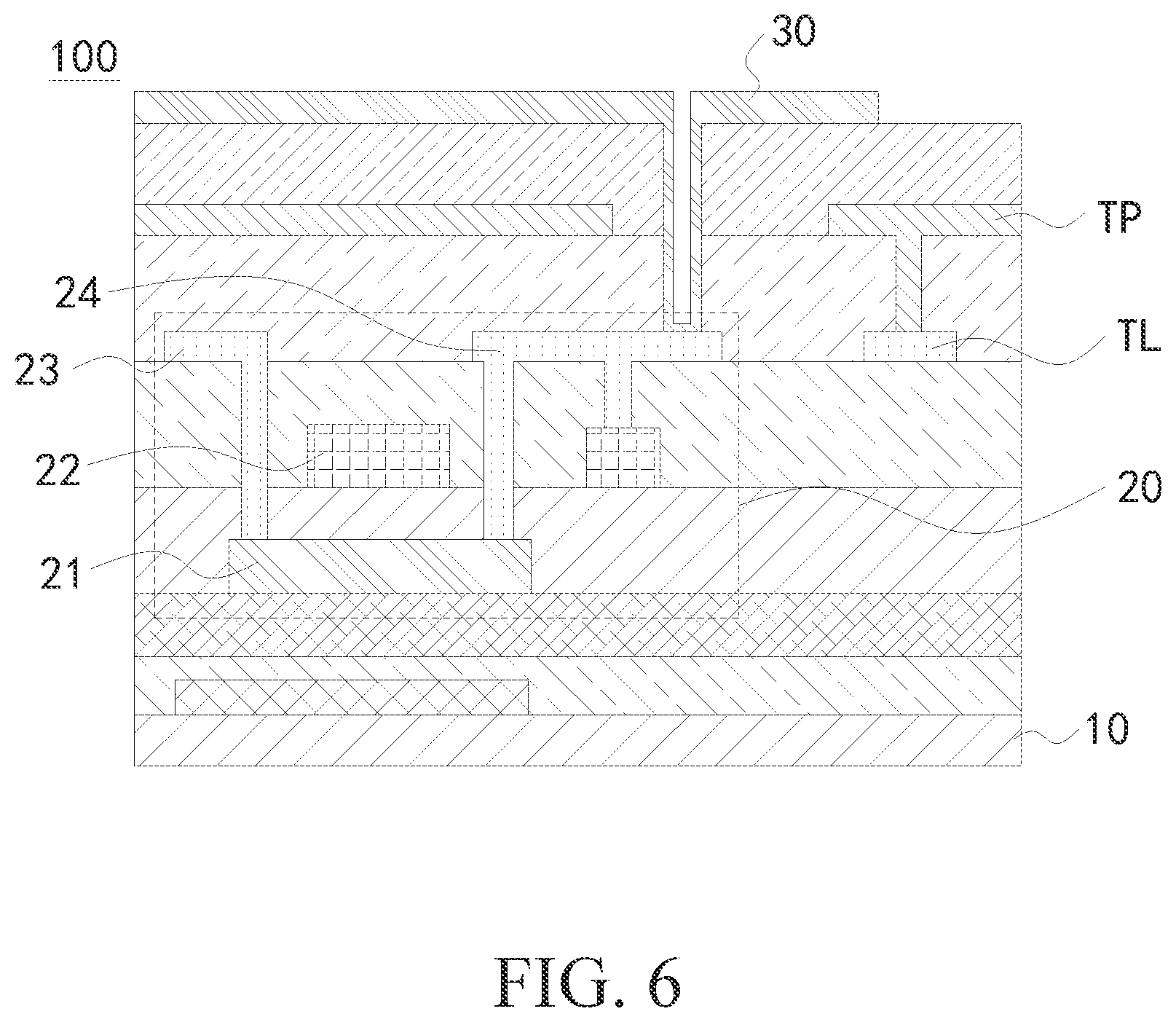 Patent US12307043 Figure 6 – Touch display panel
