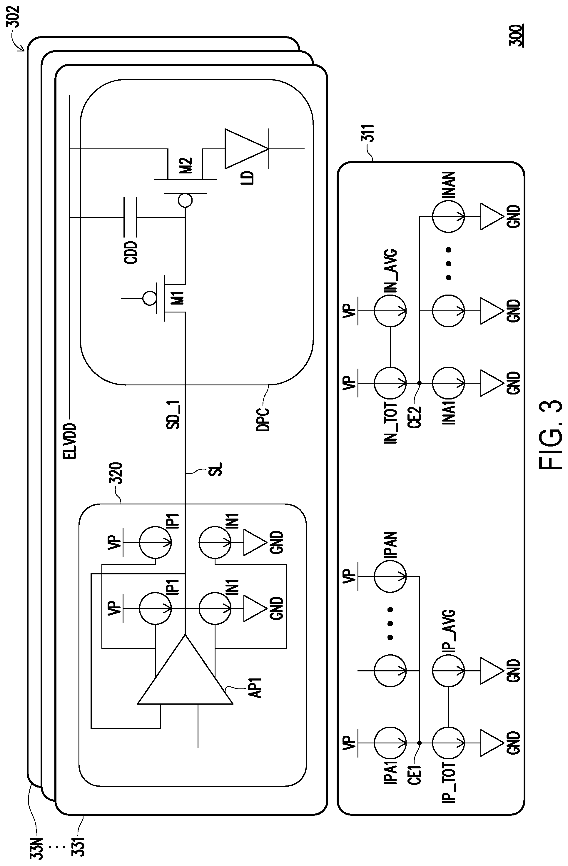 Patent US12307044 Figure 3 – Touch detection circuit