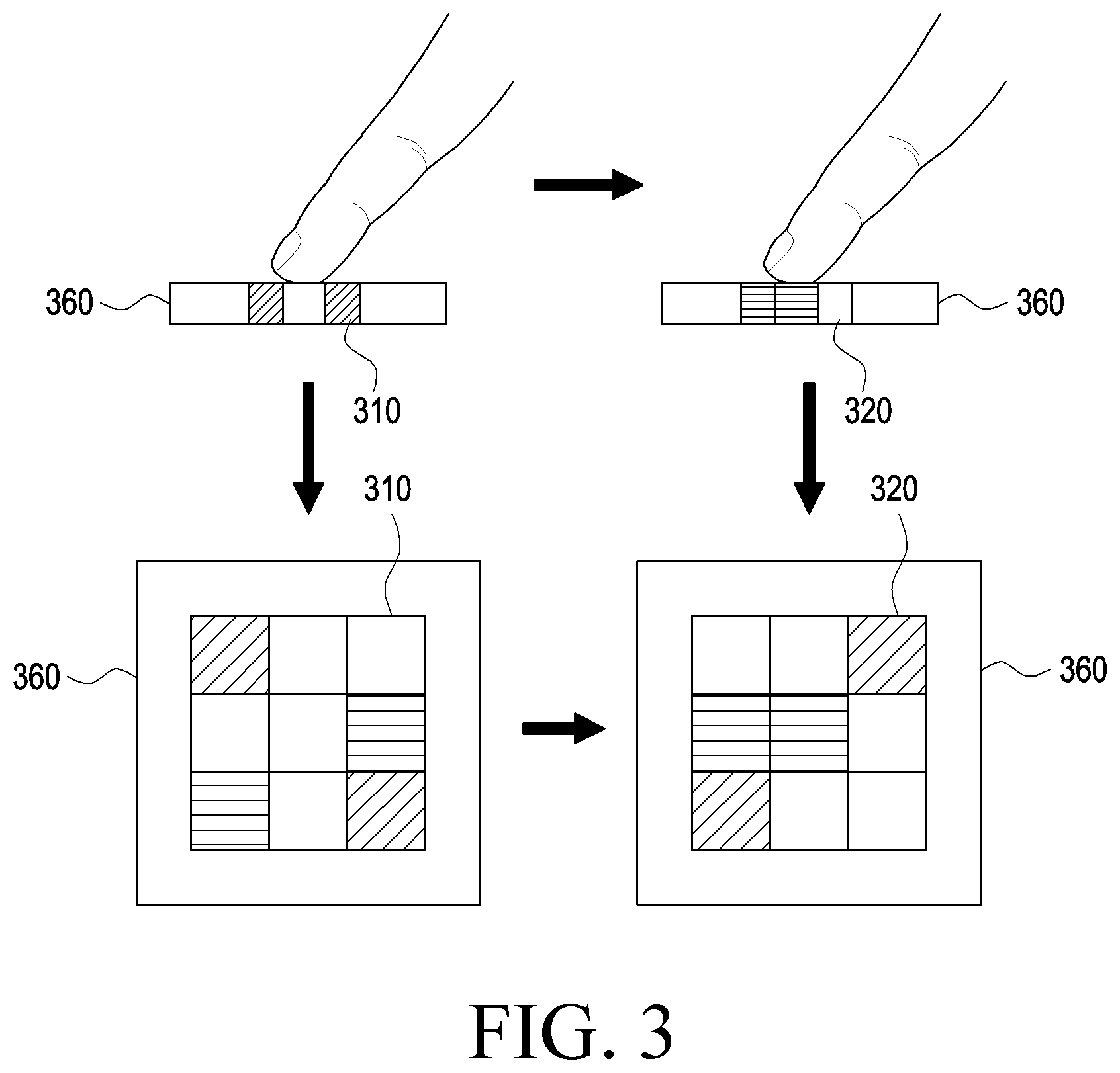 Patent US12307045 Figure 3 – Electronic device identifying force touch and method for operating the same