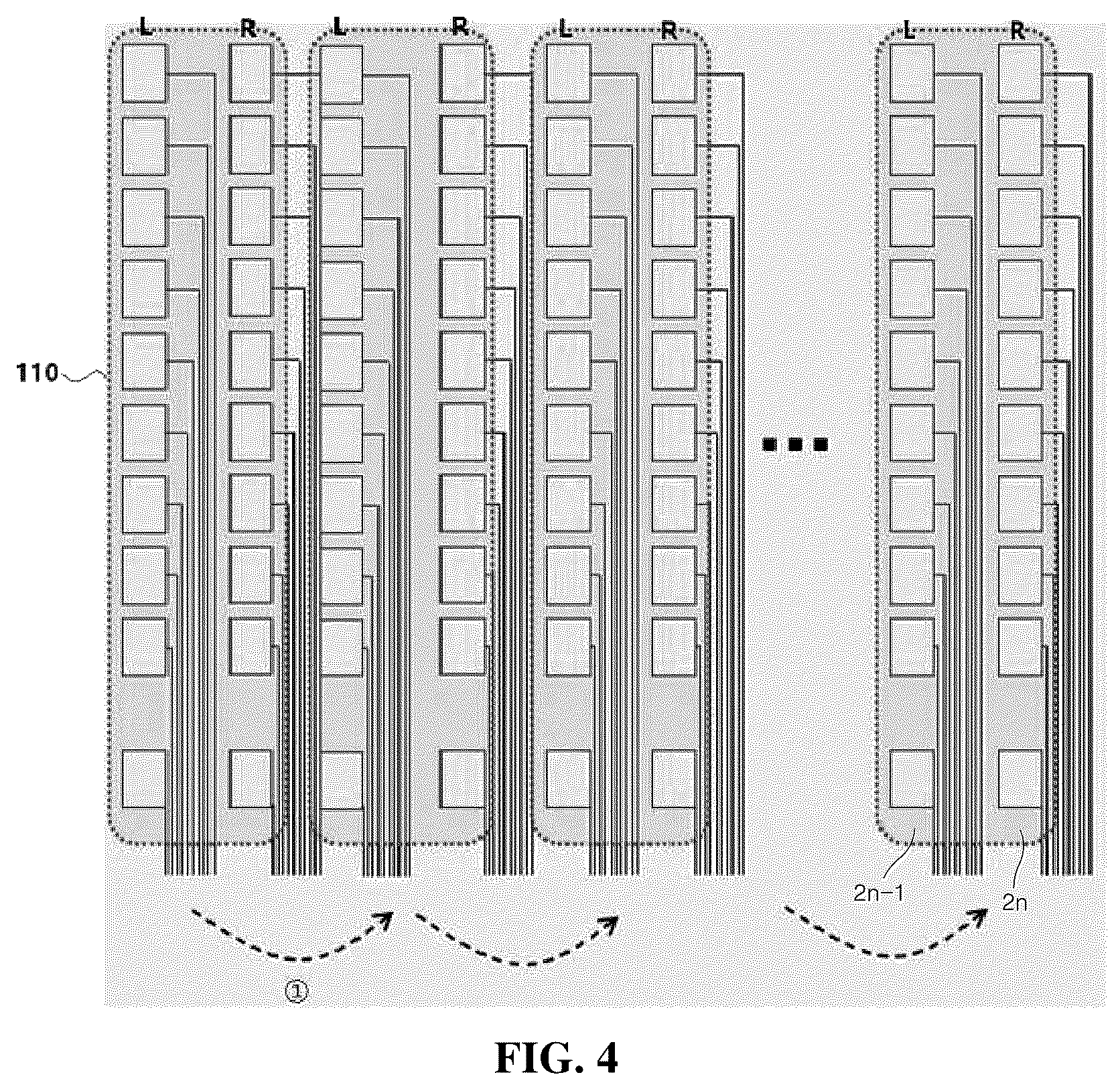 Patent US12307049 Figure 4 – Method of driving touch panel for suppressing emi effect