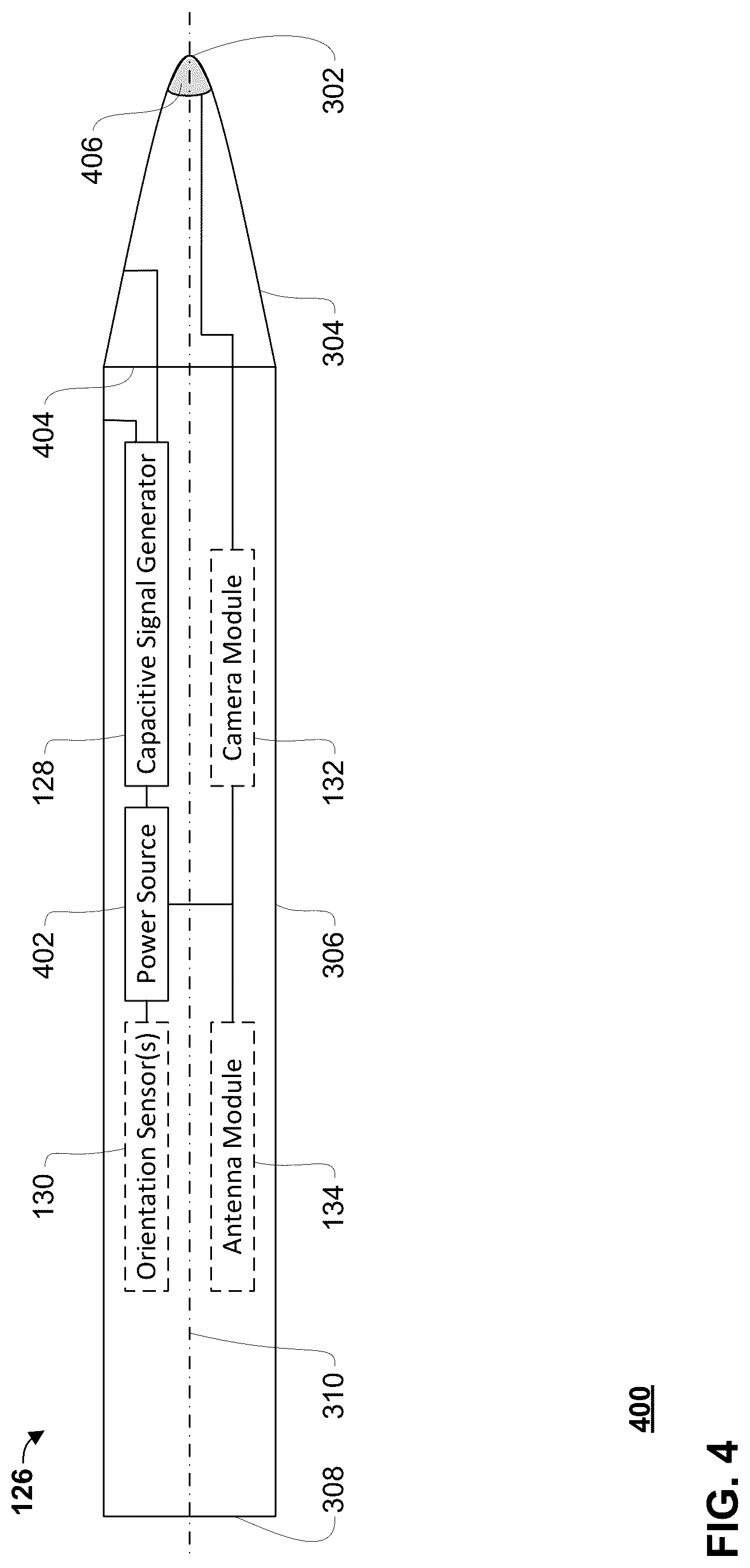 Patent US12307050 Figure 4 – Spurious hand signal rejection during stylus use